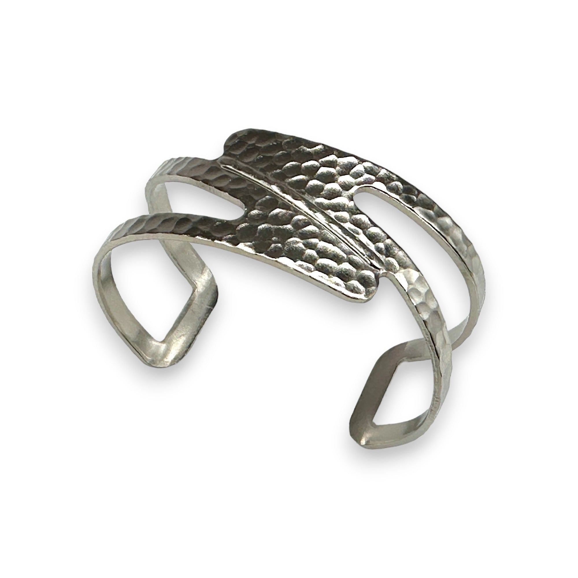 Cutout Overlap Hammered Cuff Bracelet | ERICA ZAP DESIGNS