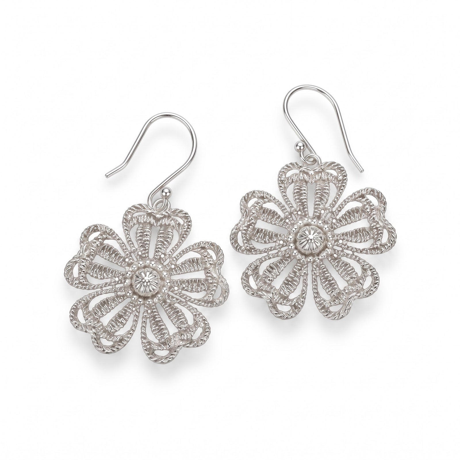 Sterling Lace Flower Earrings | Erica Zap Designs