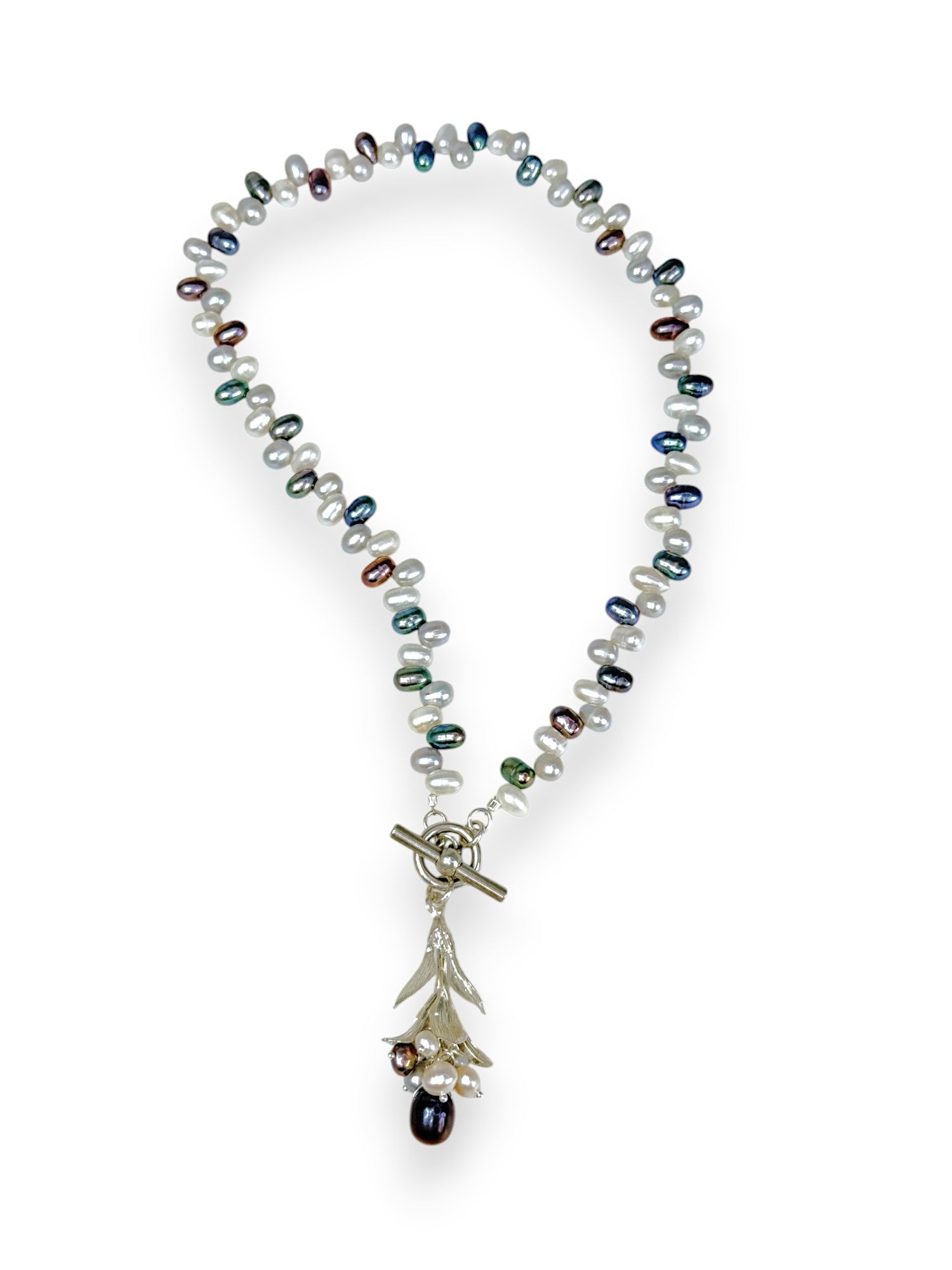 Pearl Necklace with Bud Pendant | Erica Zap Designs