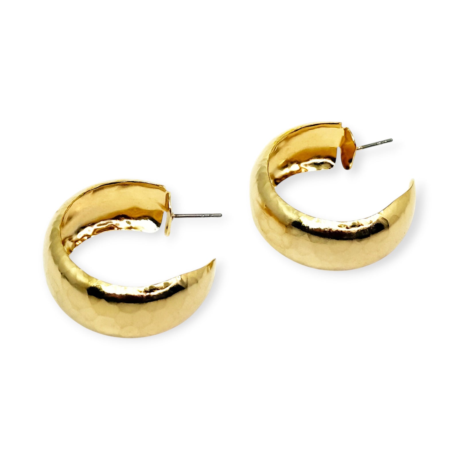 Hammered Hoop Earrings