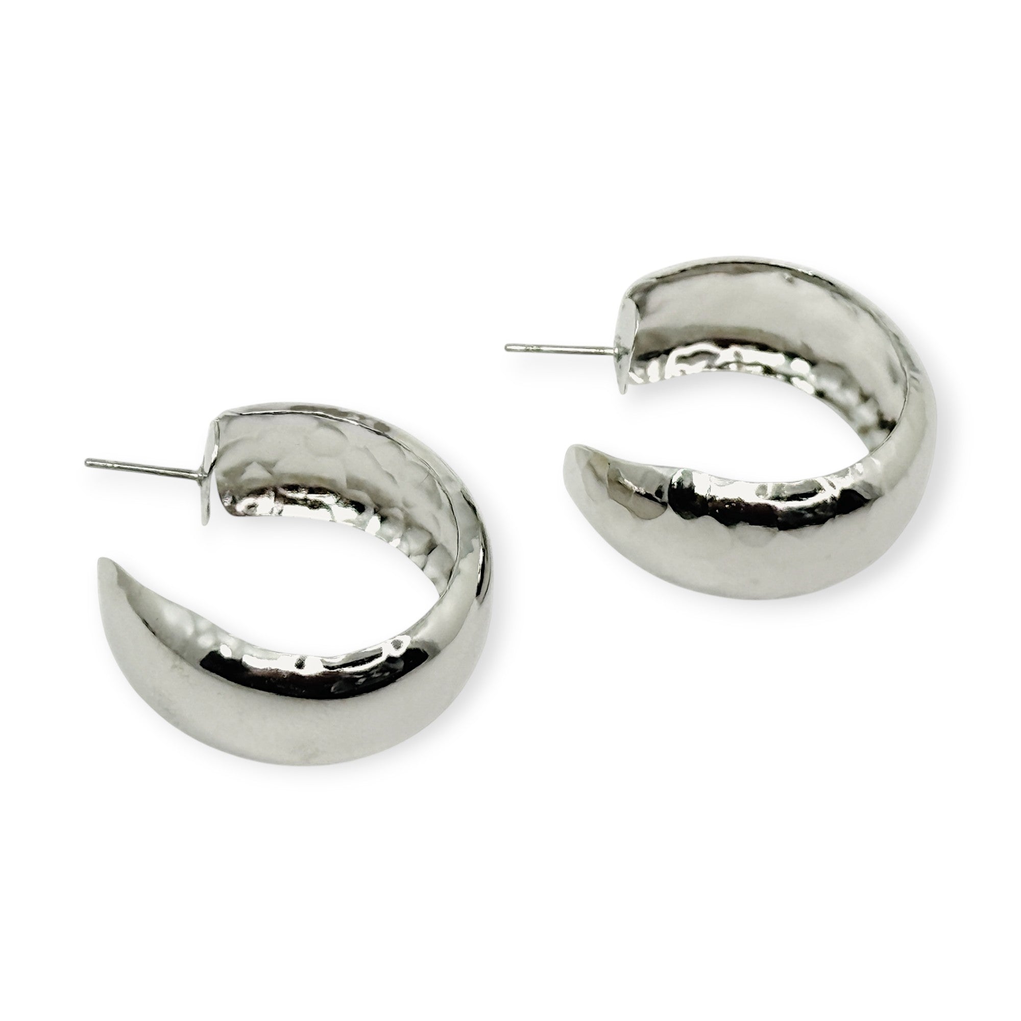 Hammered Hoop Earrings