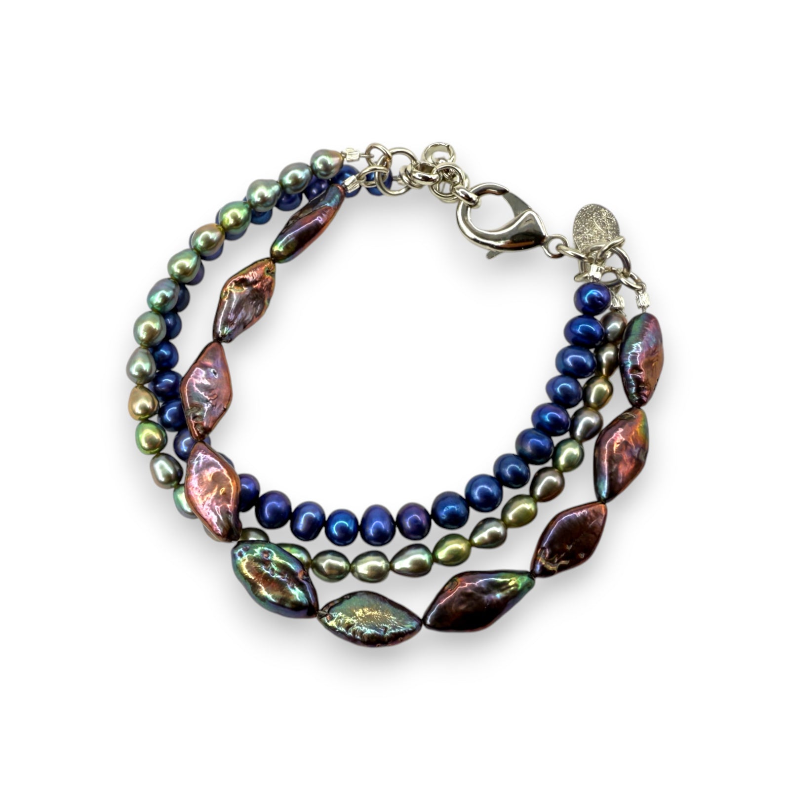 3-Strand Mixed Pearl Bracelet