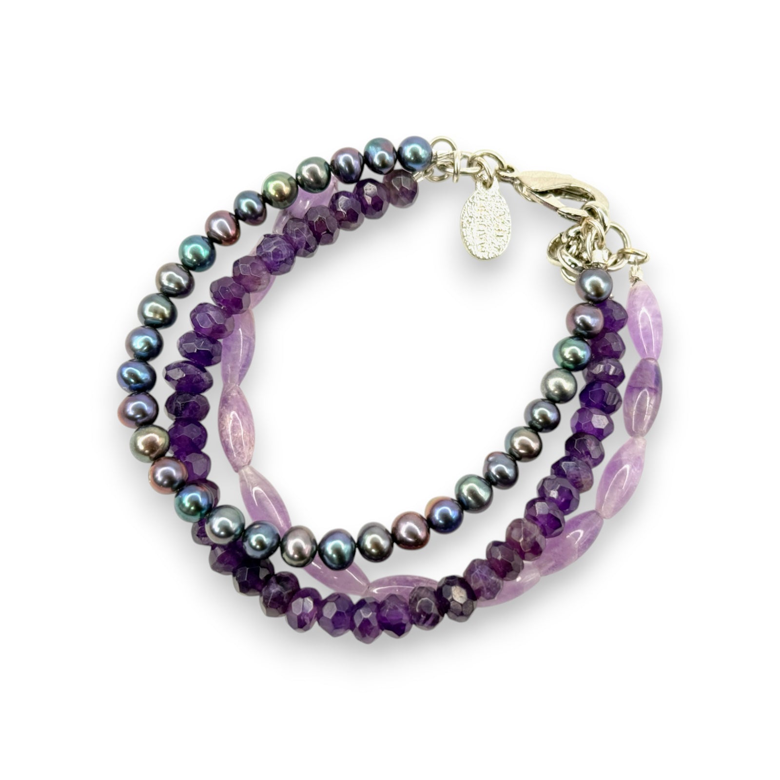 3-Strand Stone Pearl Bracelet