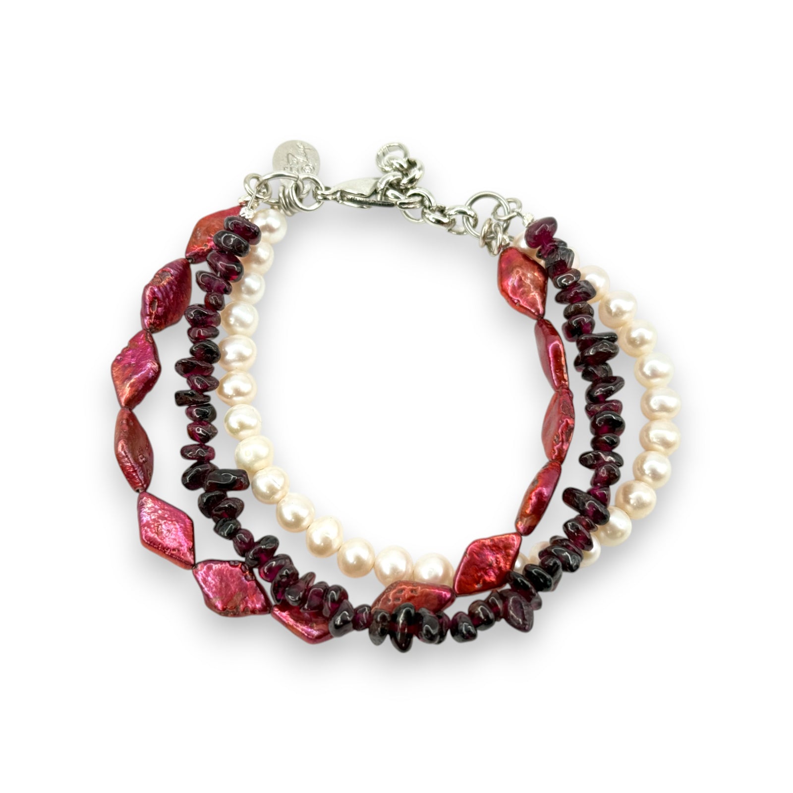 3-Strand Stone Pearl Bracelet