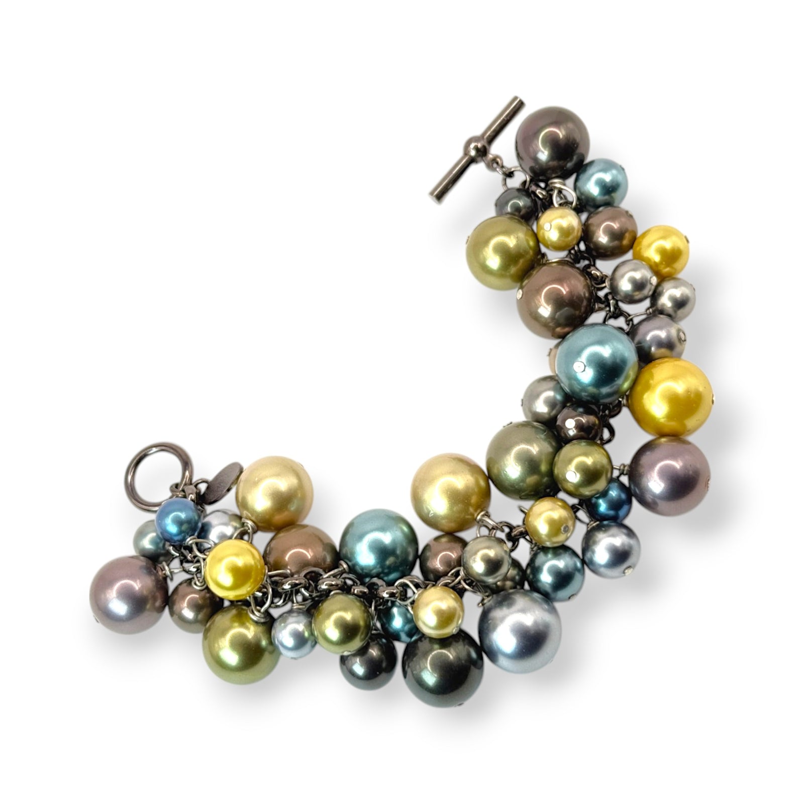 Faux Pearl Cluster Bracelet