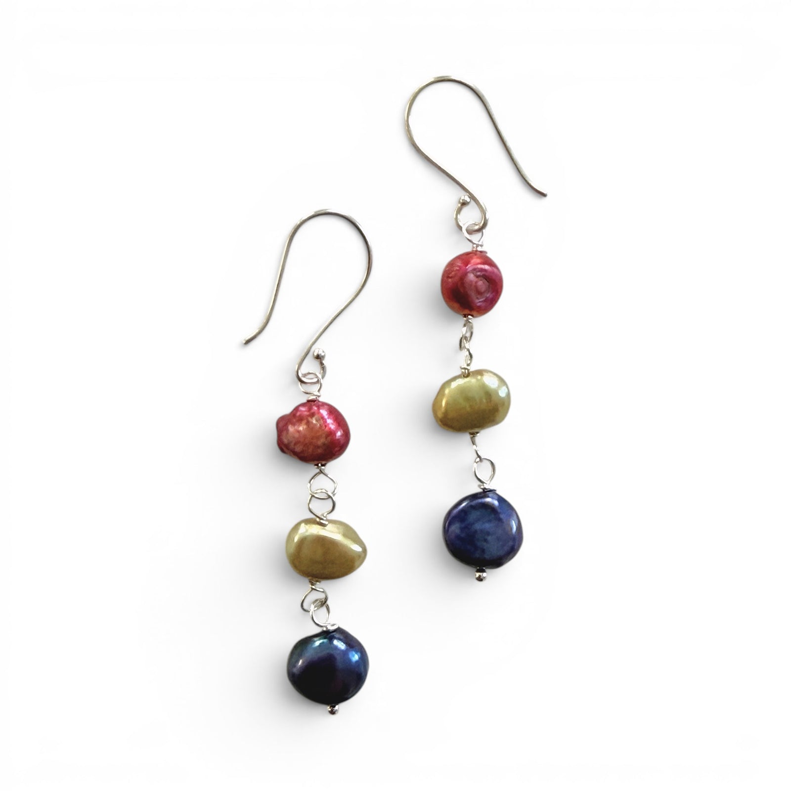 Pearl Trilogy Drop Earrings