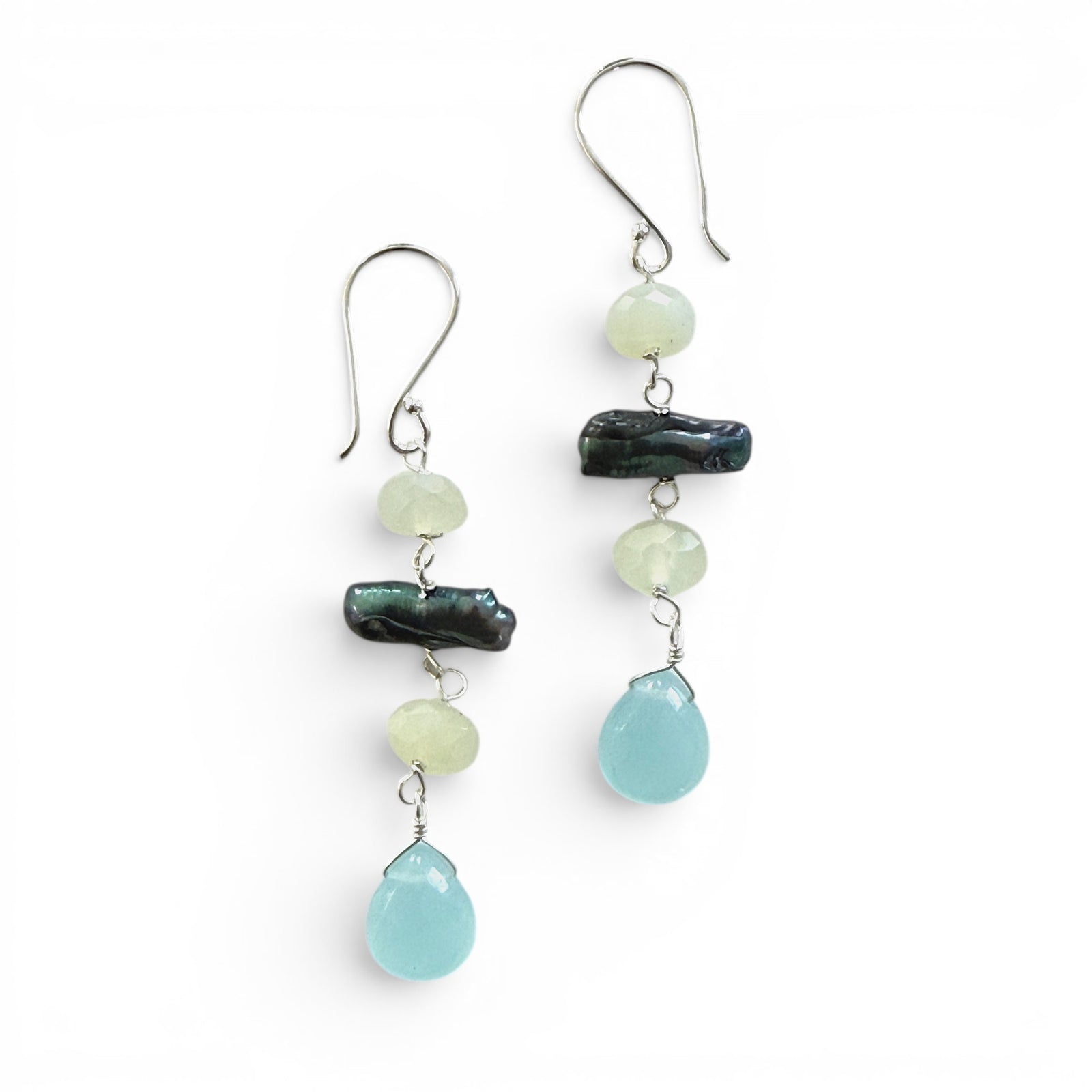 Tidepool Pearl & Stone Drop Earrings