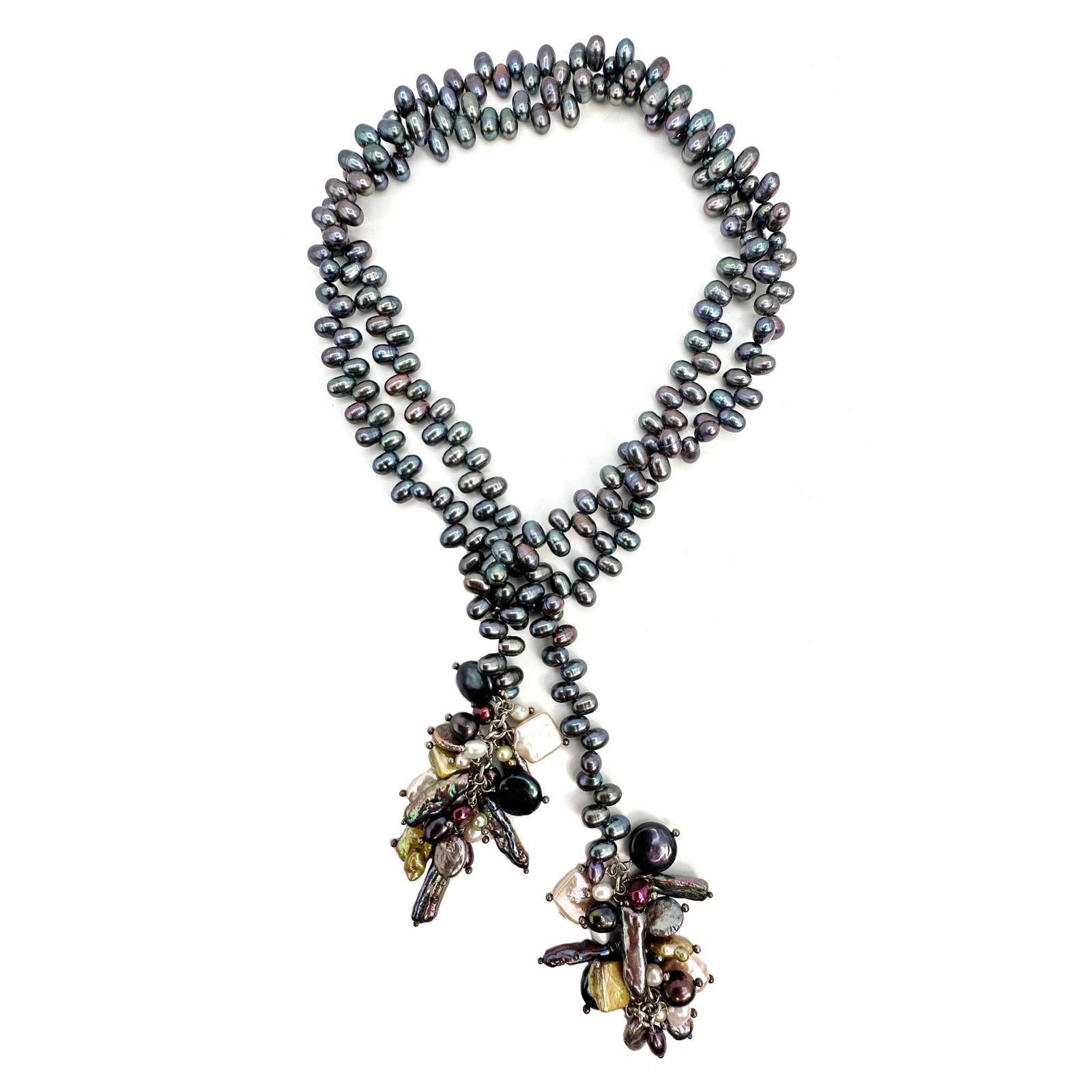 Keshi Pearl Cluster Lariat