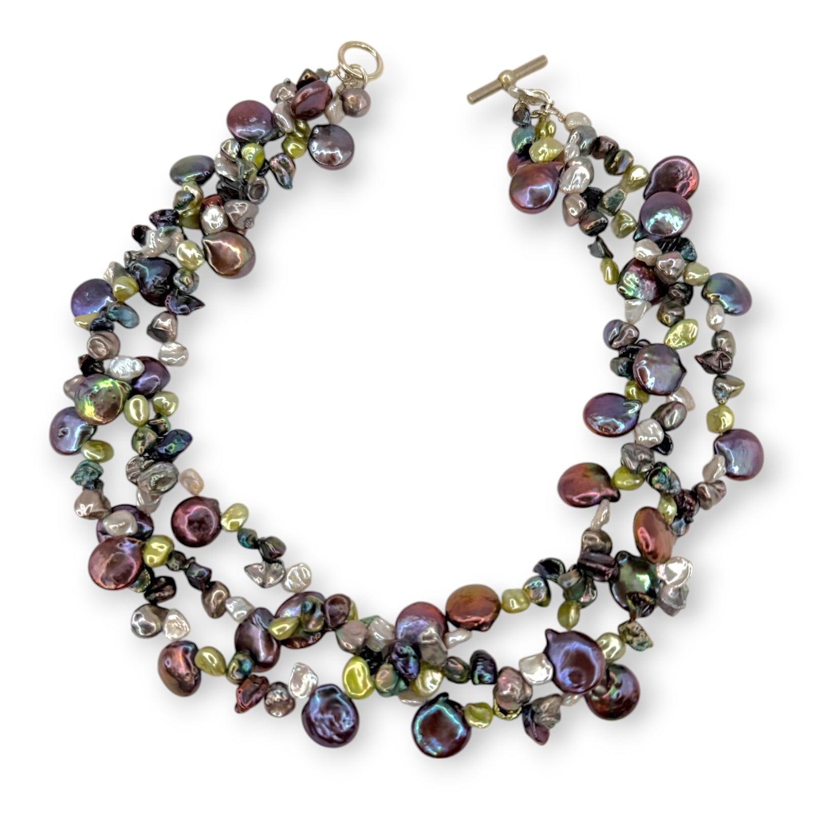 Three Strand Keshi Pearl Necklace | Erica Zap Designs