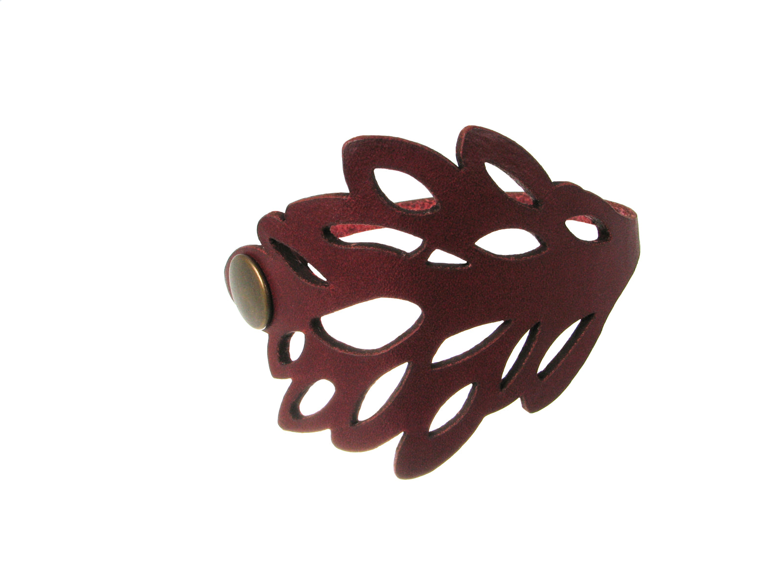 Laser Cut Leather Bracelet | Foliage No.4