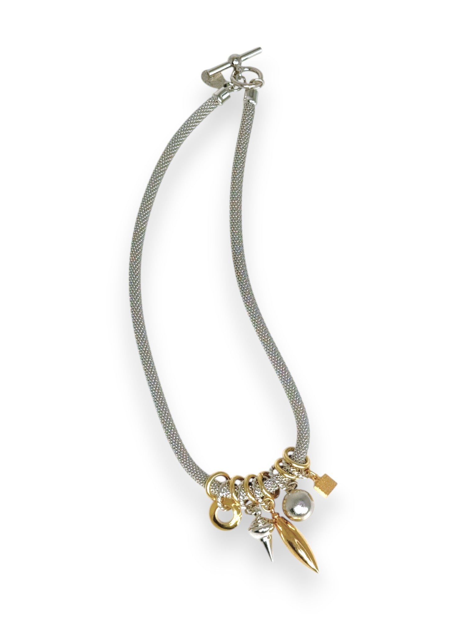 Geometric Charm Mesh Necklace | Erica Zap Designs