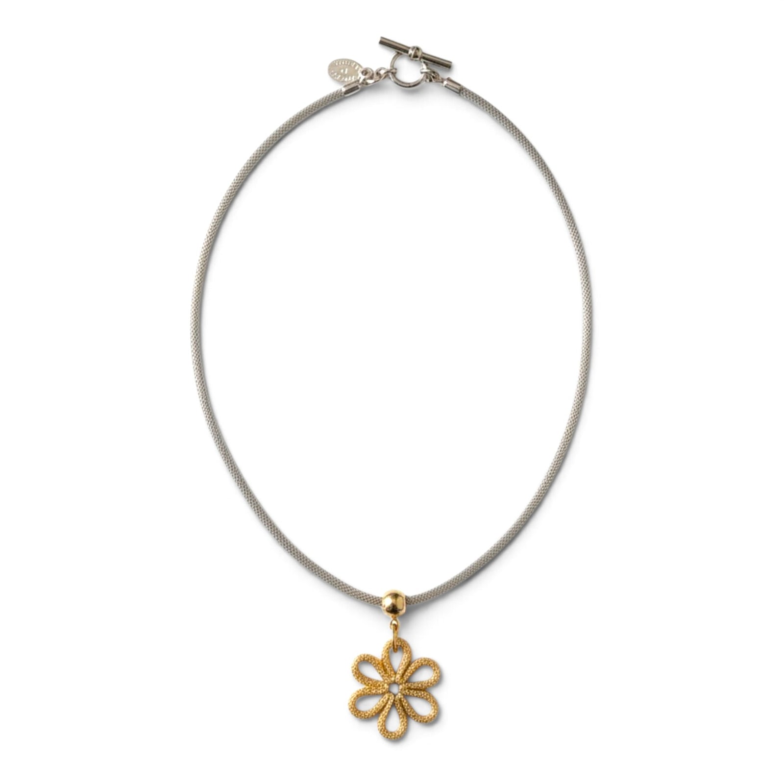 Mesh Daisy Pendant Necklace
