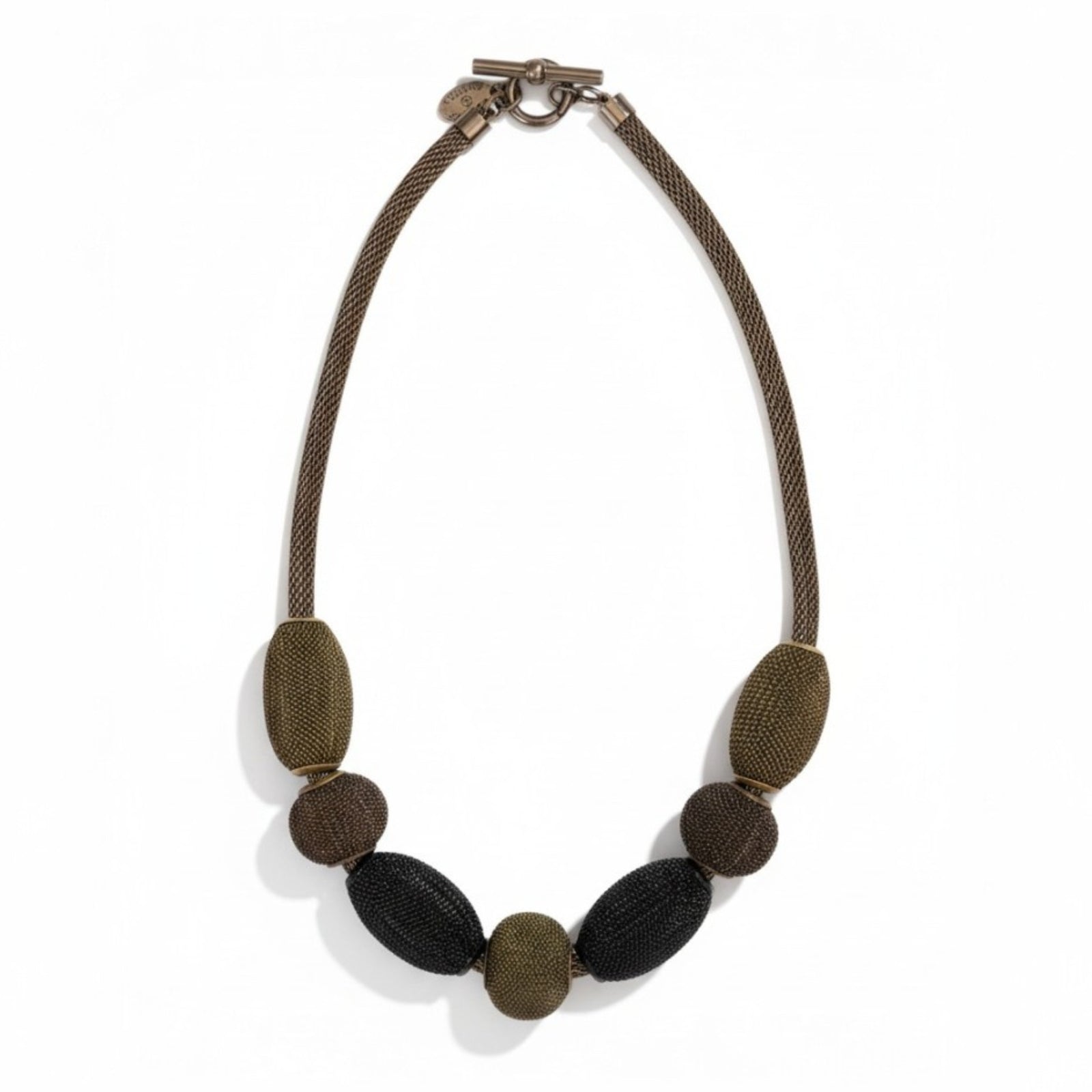 Round Oval Mesh Bead Necklace
