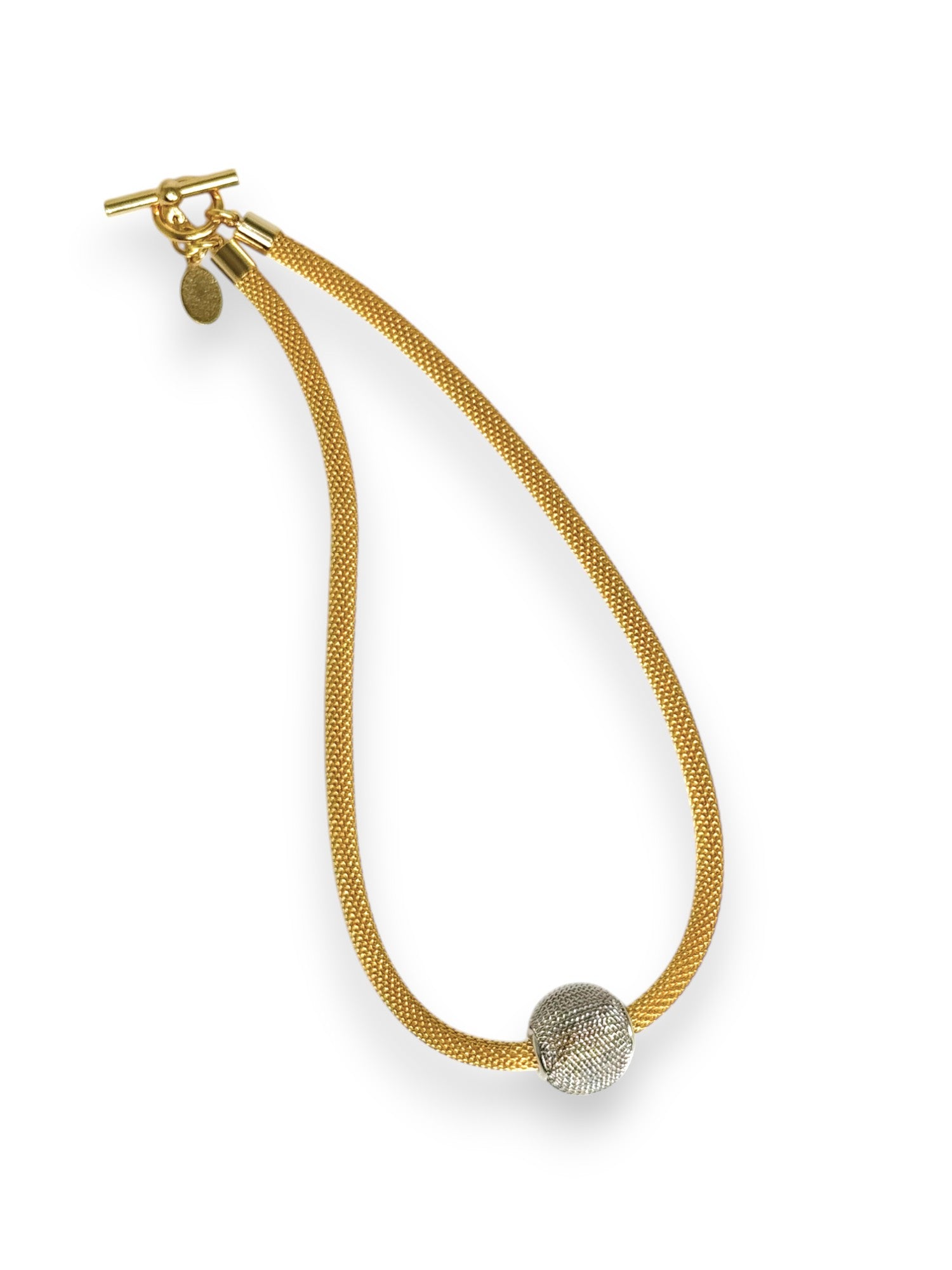 Thick Mesh Strand Necklace with Round Mesh Bead | Erica Zap Designs