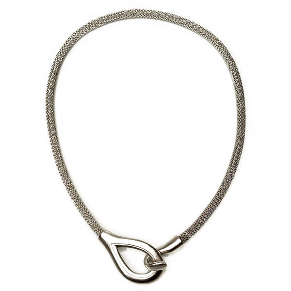 Mesh Necklace with Teardrop Hook Clasp | ERICA ZAP DESIGNS