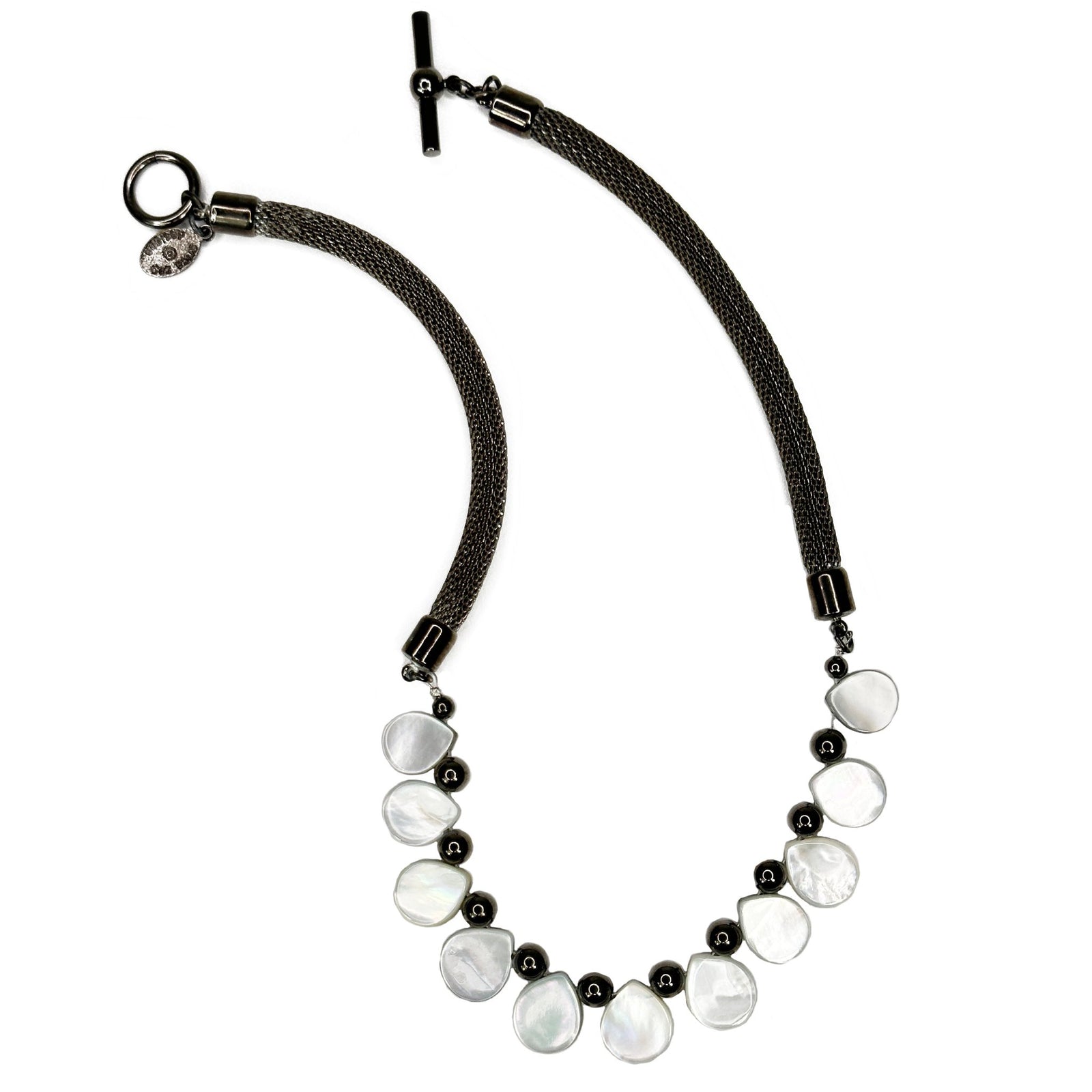 Mother-of-Pearl Mesh Necklace