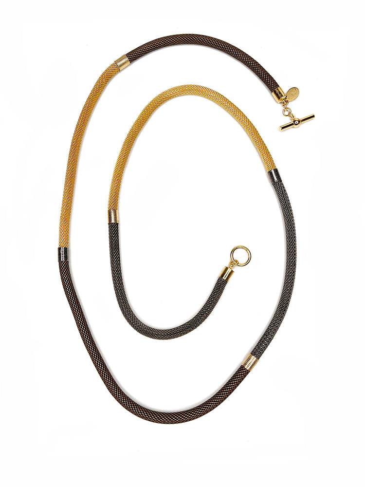 Long Mixed Mesh Necklace
