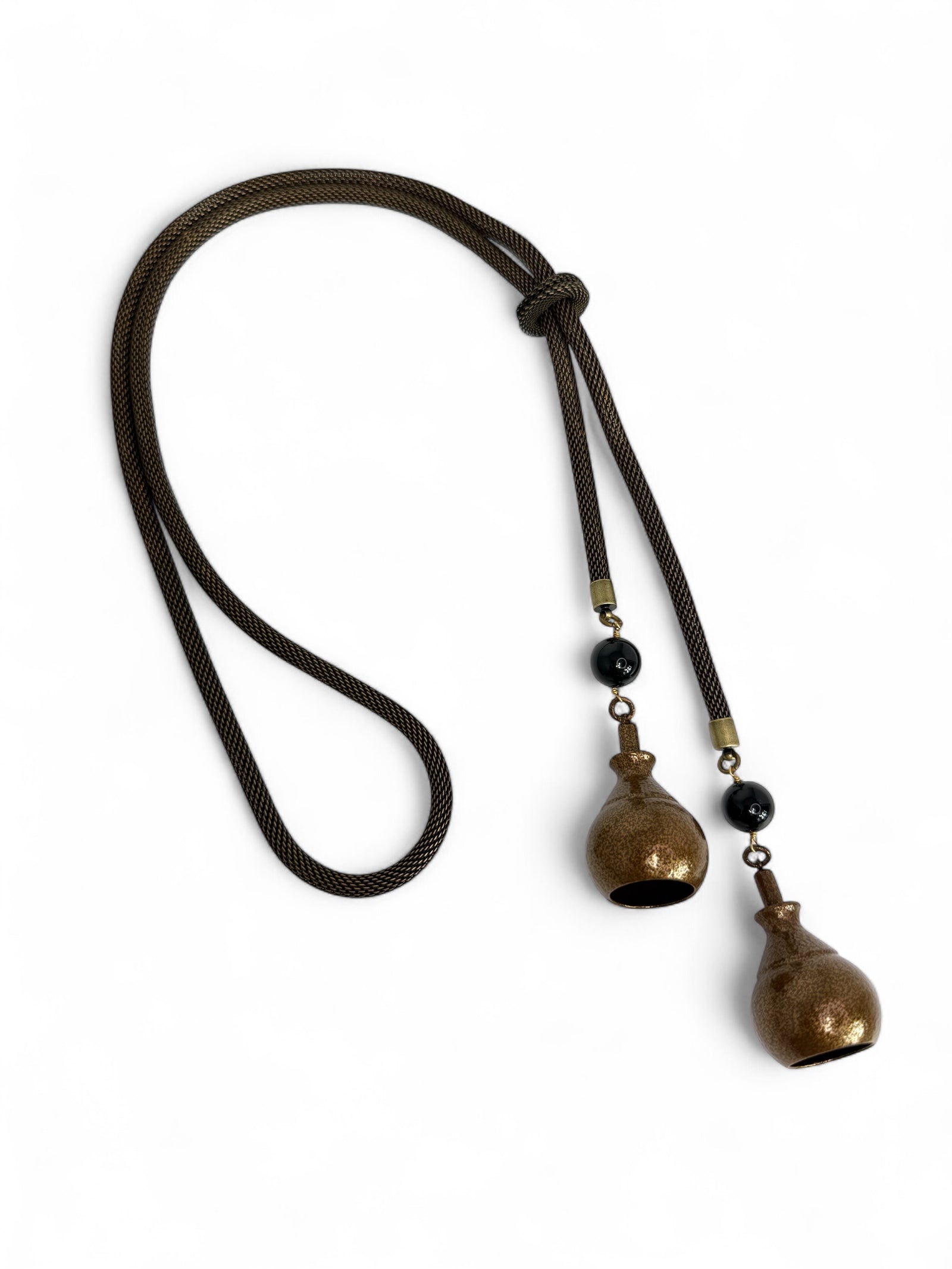 Mesh Bolo Necklace With Bells