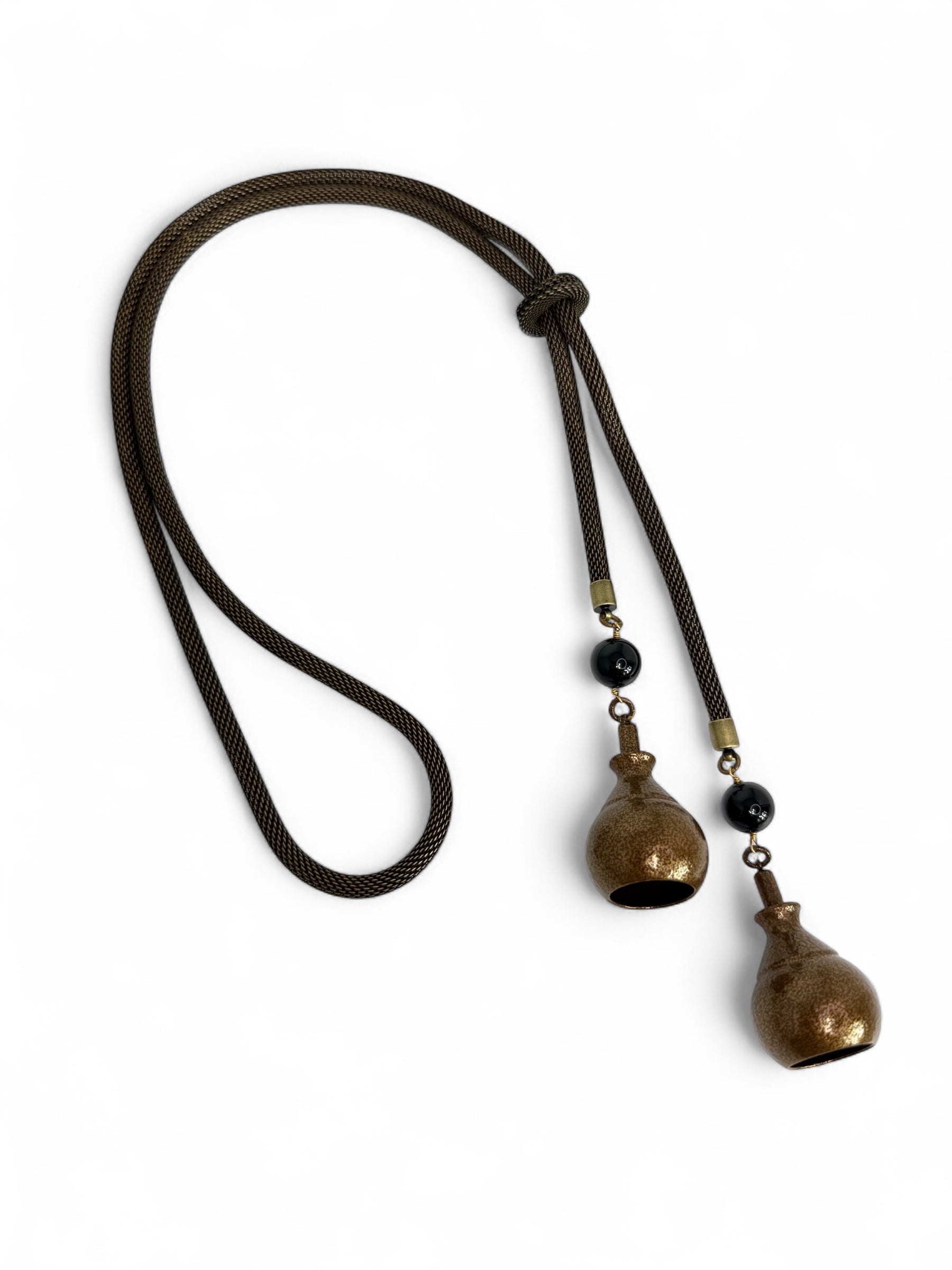 Mesh Bolo Necklace With Bells