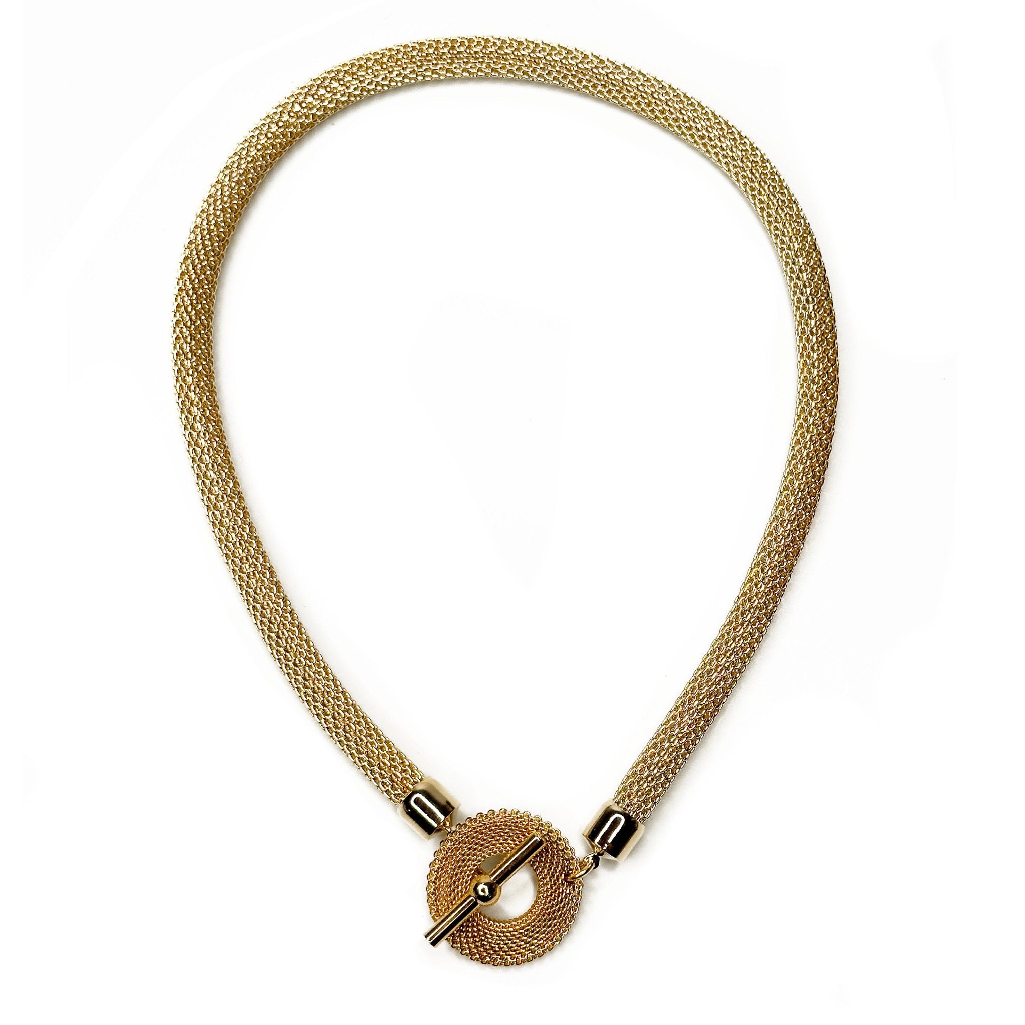 Round Mesh Necklace Gold / 18 Inches