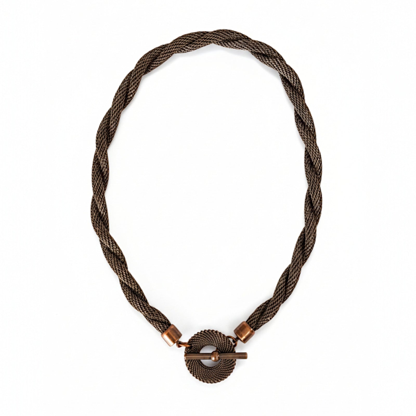 Twisted Mesh Necklace with Mesh Toggle