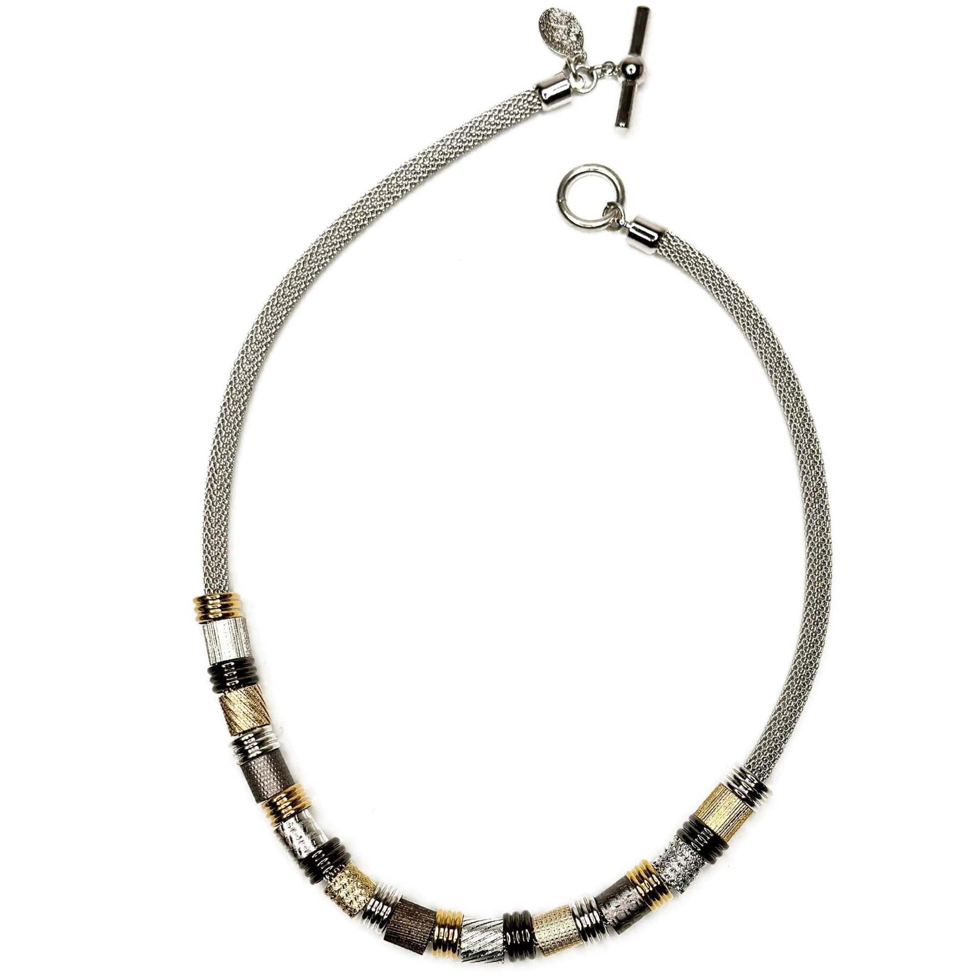 Textured Tube Mesh Necklace