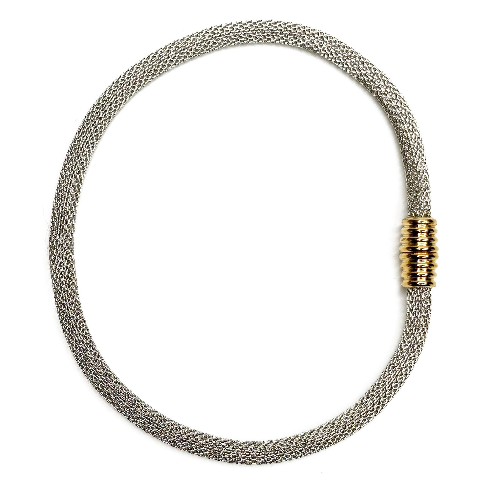 Round Mesh Necklace with Magnetic Clasp