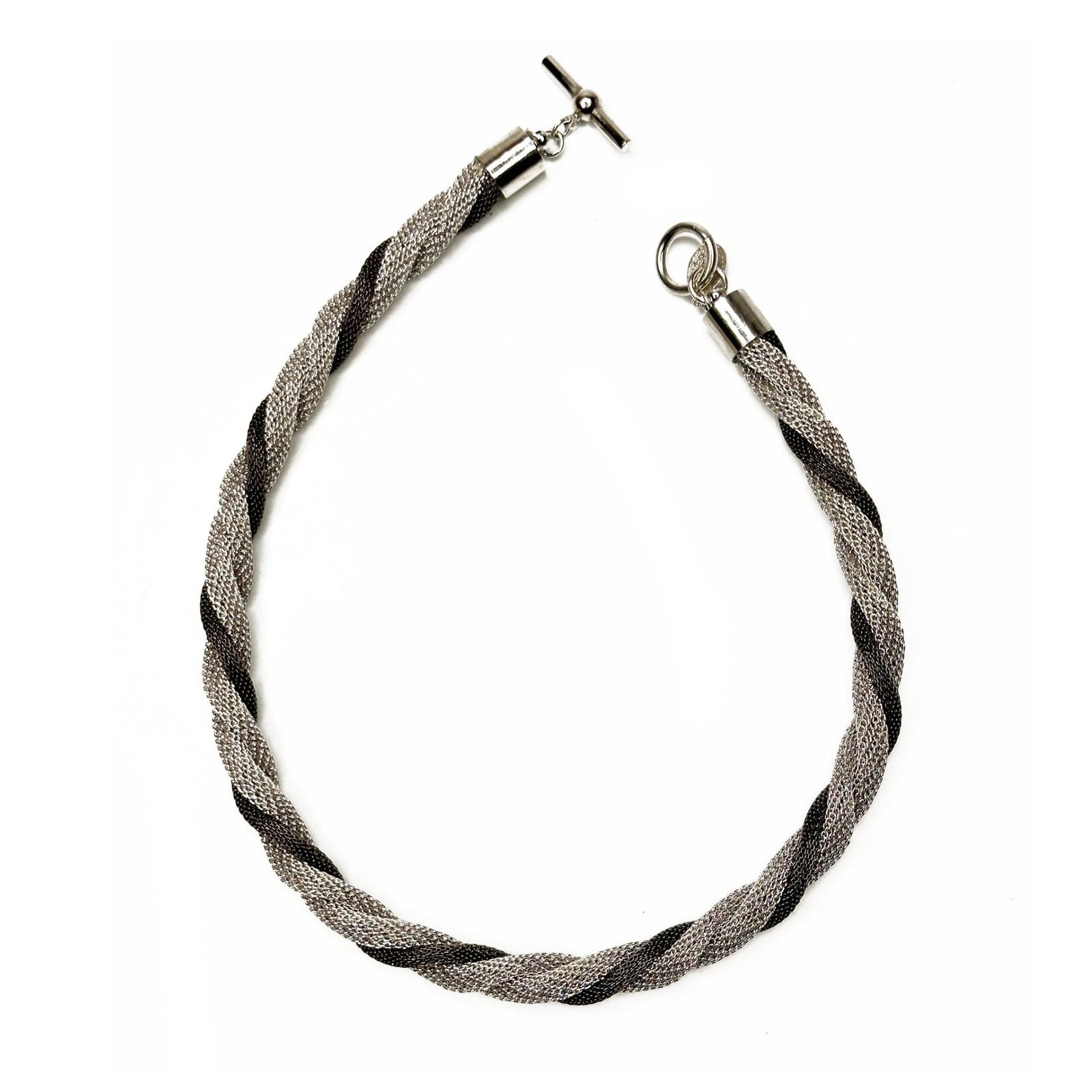 2-Tone Twisted Mesh Necklace