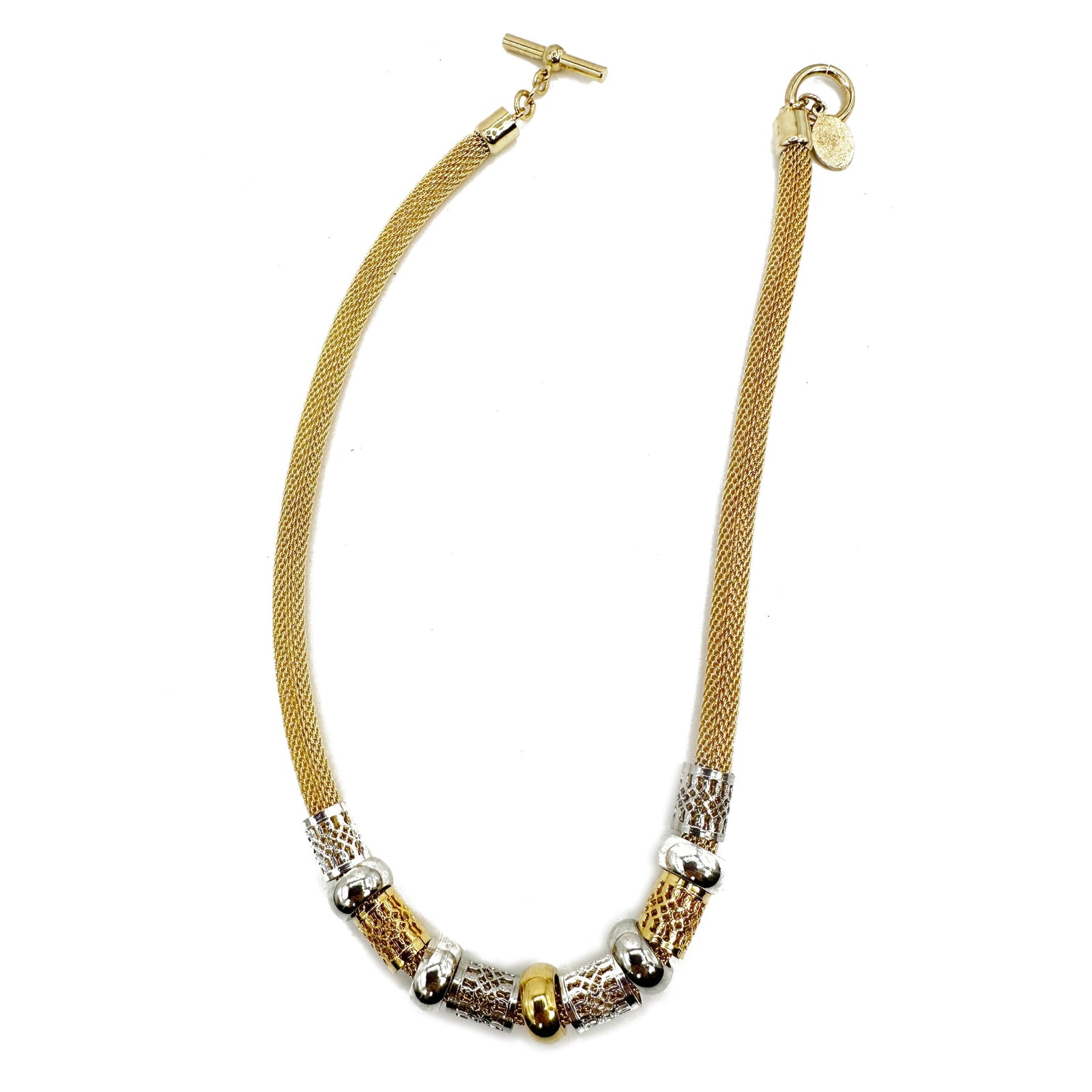 Thick Mesh Filigree Tube Necklace