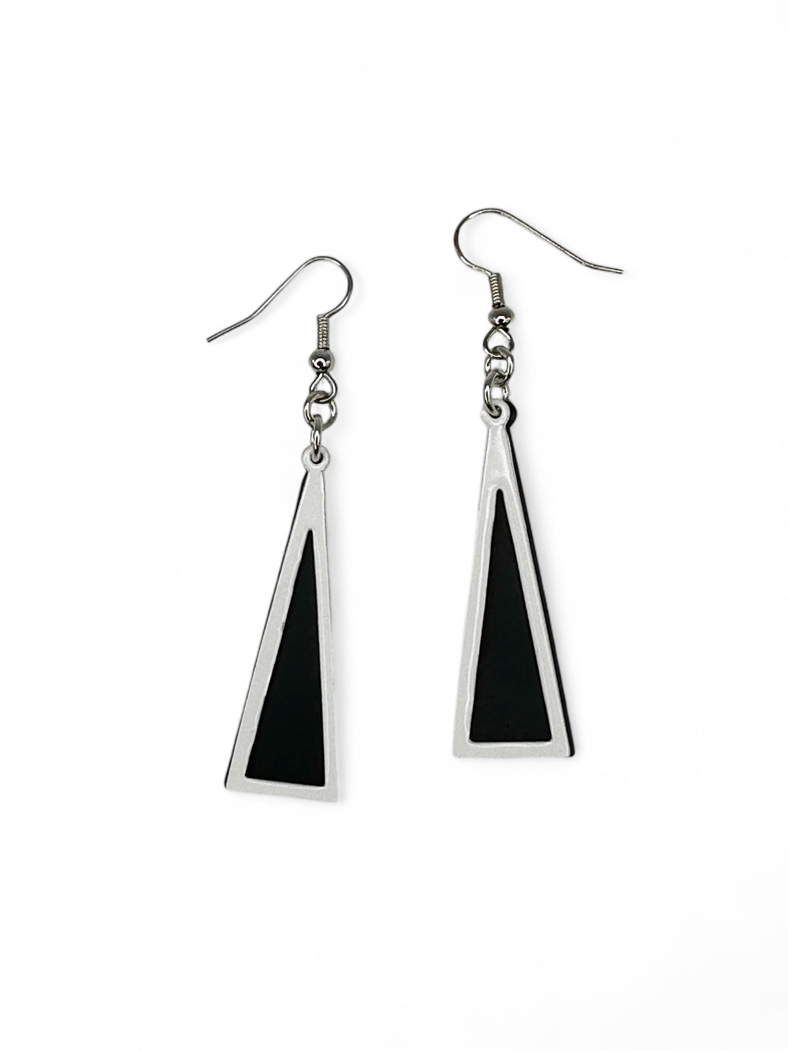 Triangle Drop Enamel Earrings