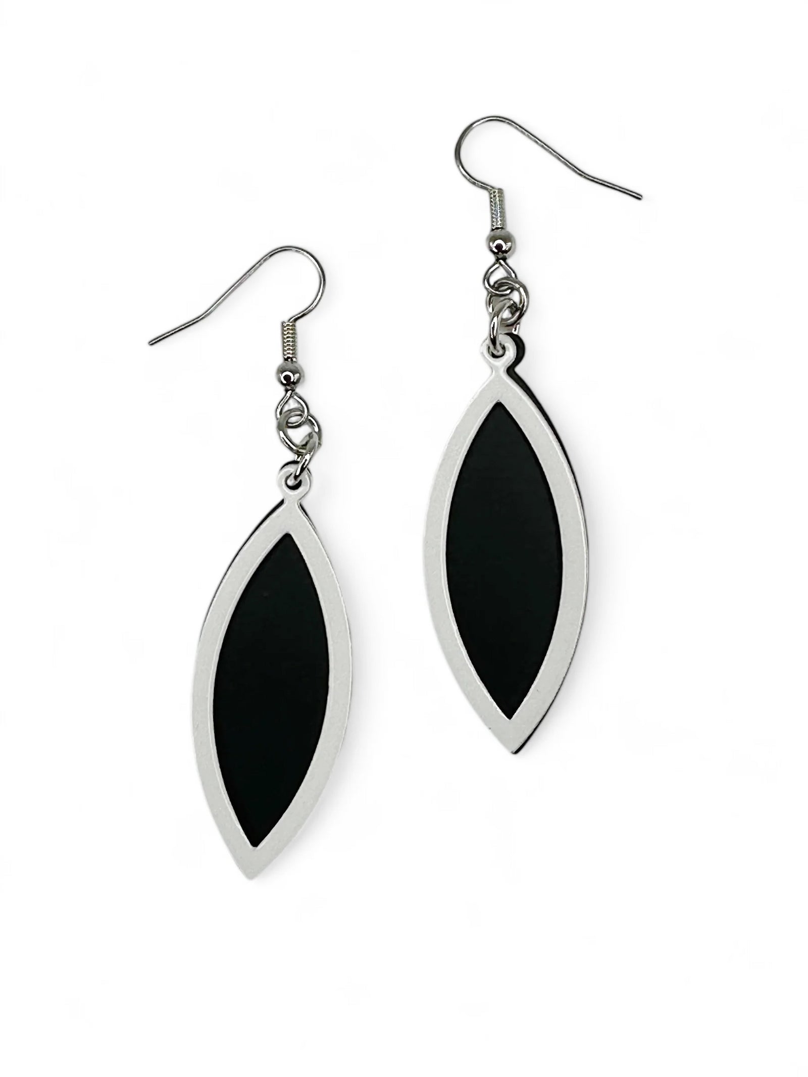Marquise Drop Enamel Earrings