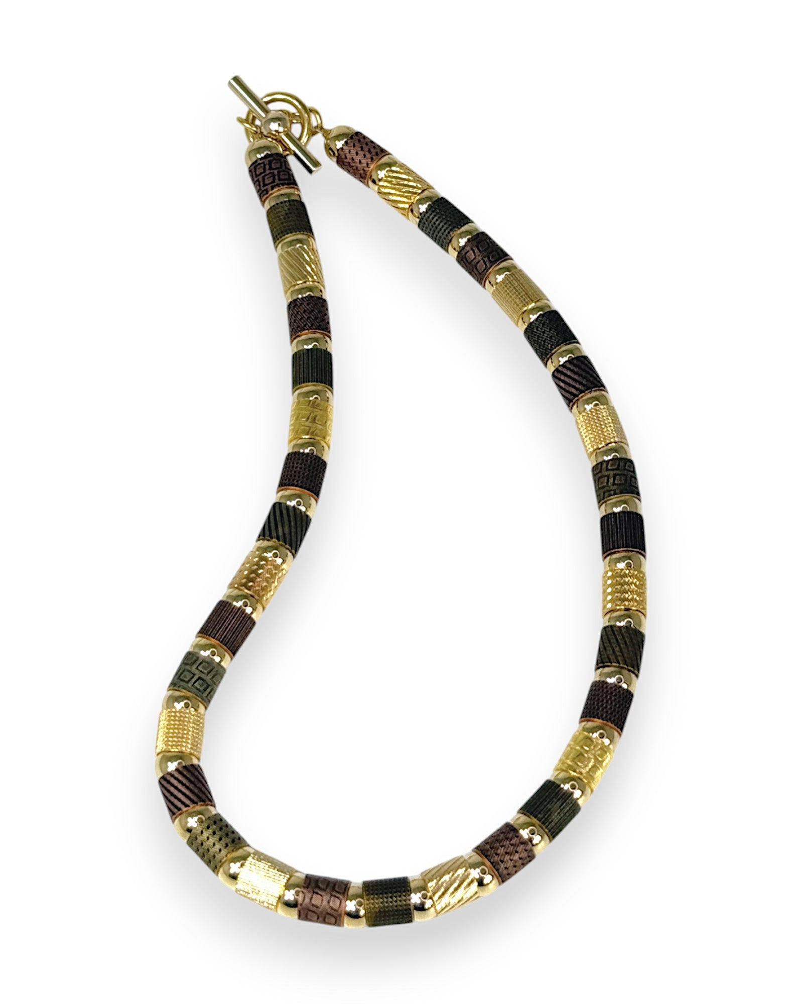 Textured Tube & Ball Necklace | Erica Zap Designs