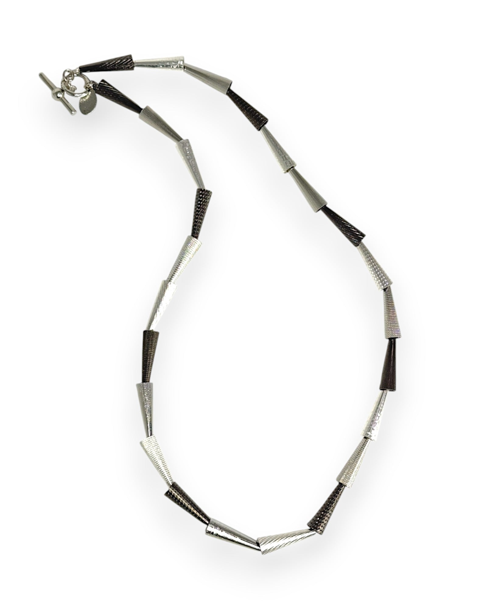Long Textured Cone Necklace