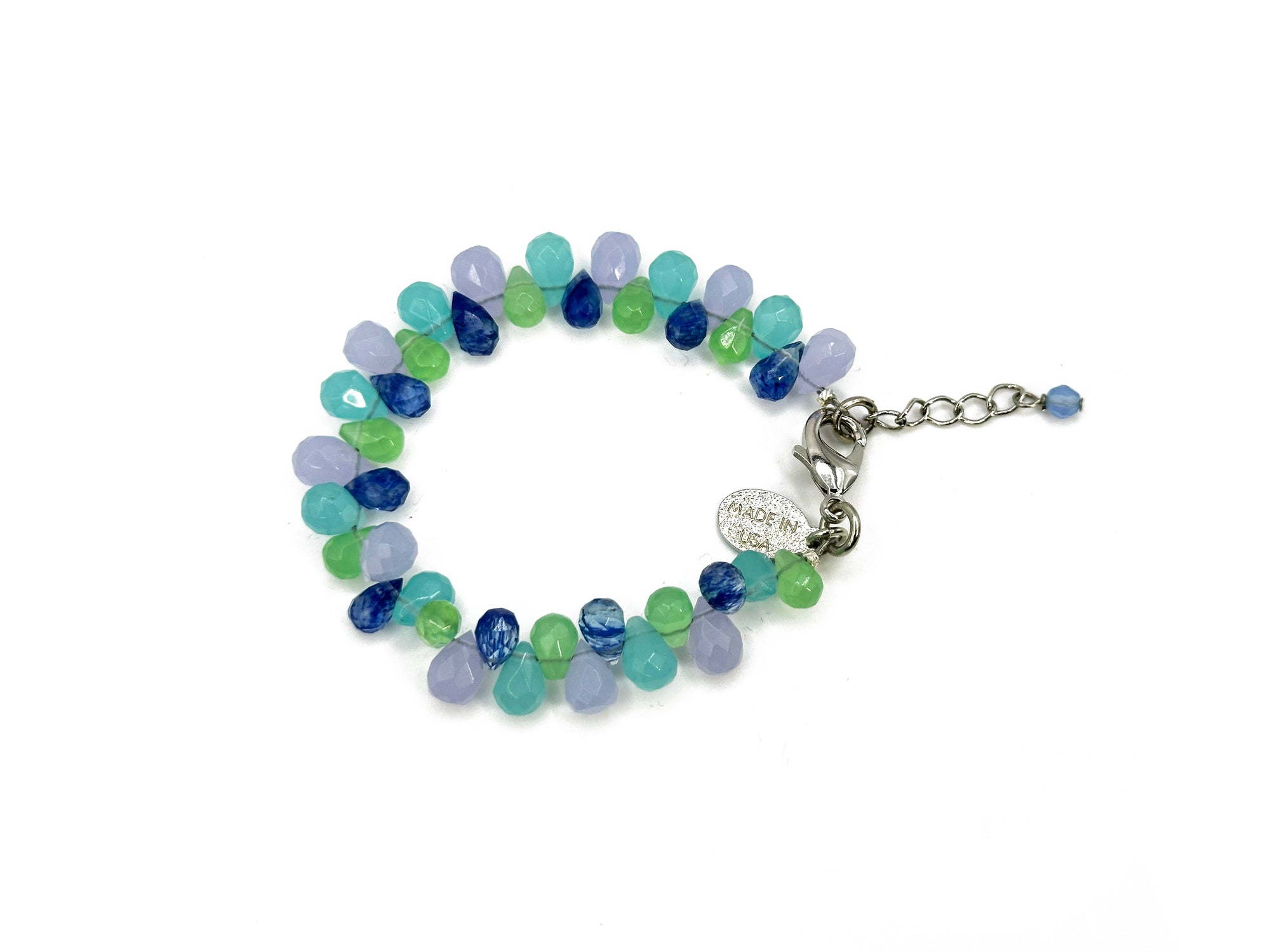 Small Faceted Mixed Briolette Stone Bracelet