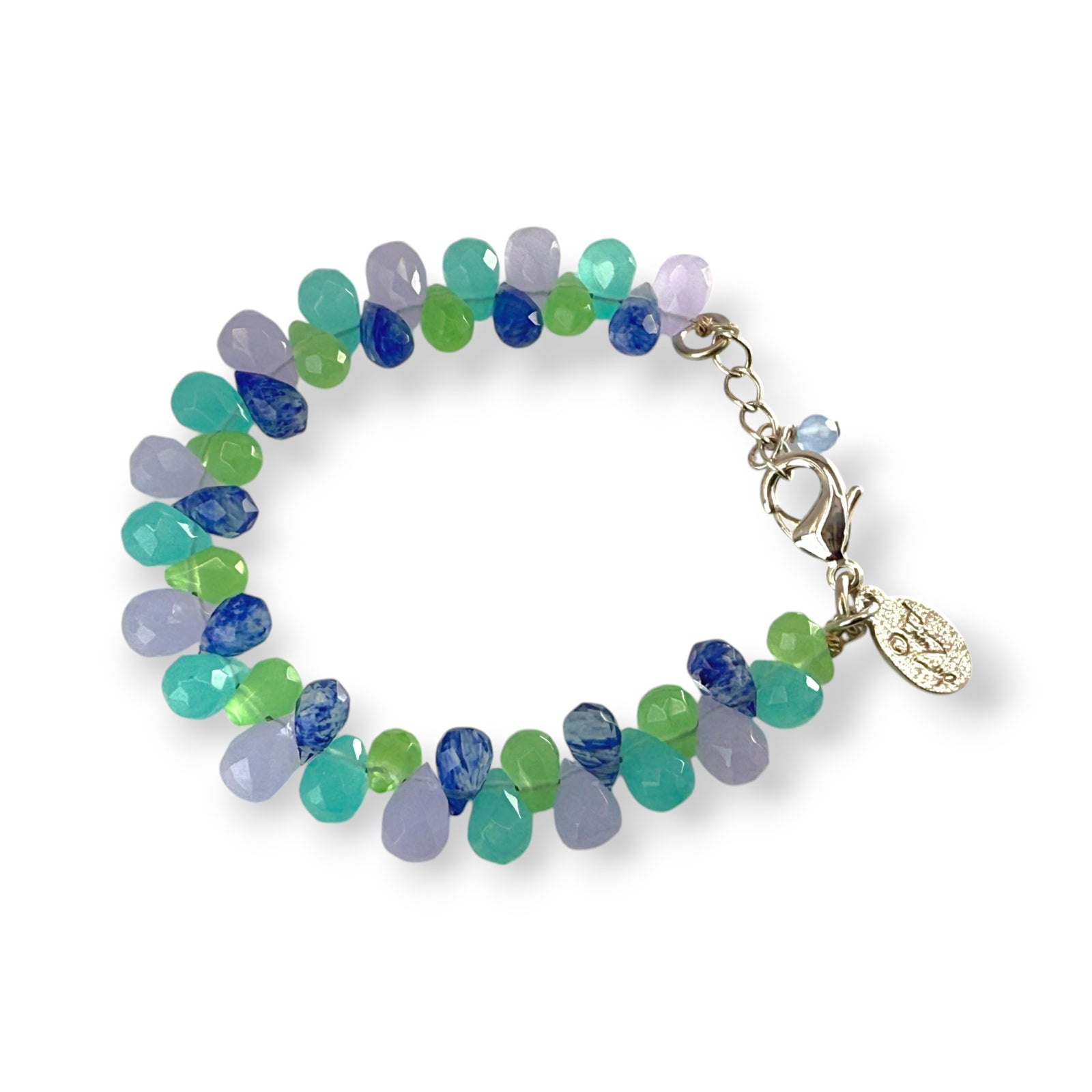 Small Faceted Mixed Briolette Stone Bracelet