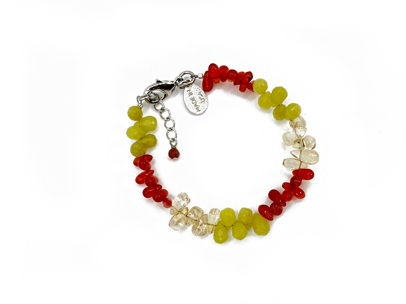 Segmented Briolette Stone Bracelet