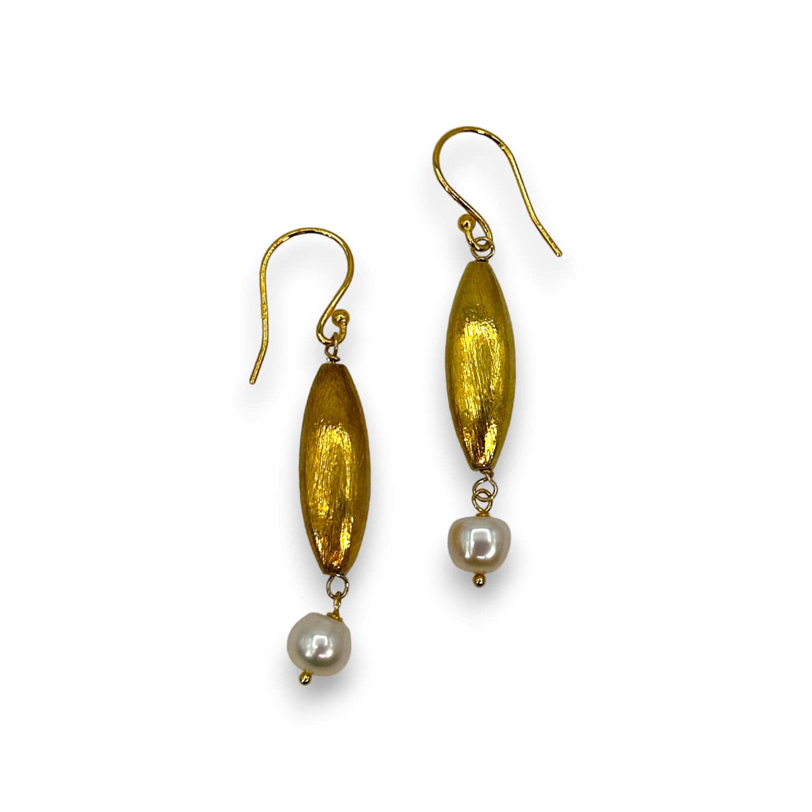 Vermeil Wheat Drop Earrings