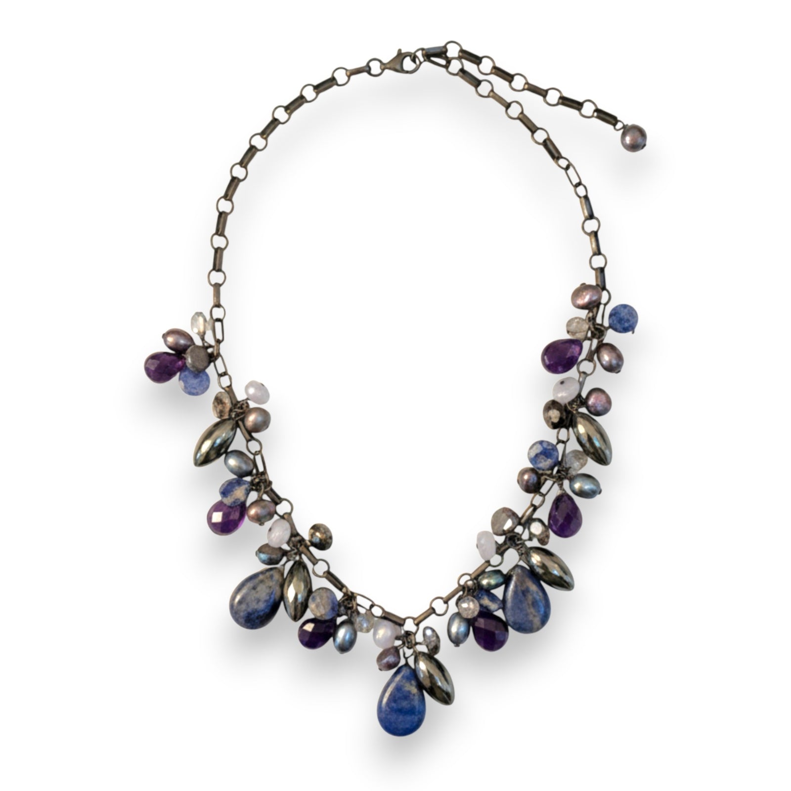 Stone Cluster Necklace