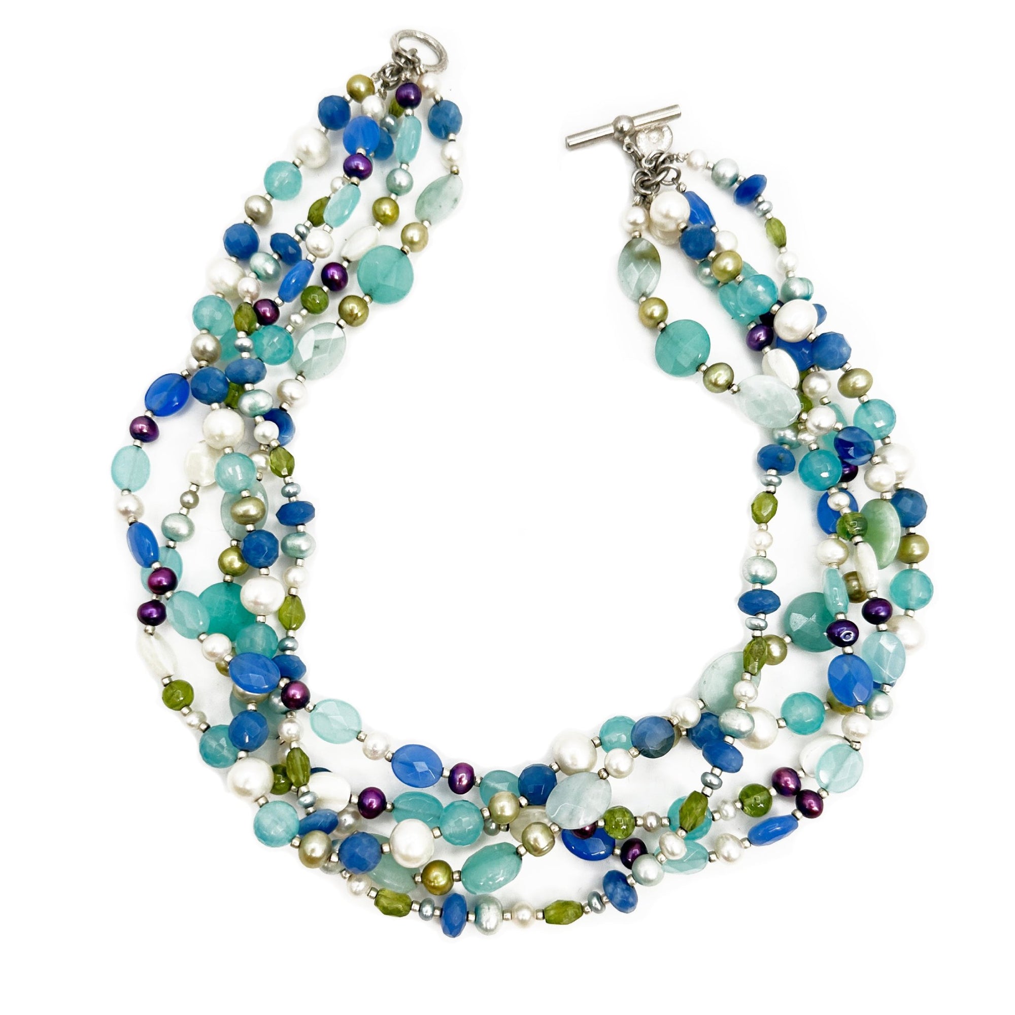 5-Strand Pearl Quartz Necklace