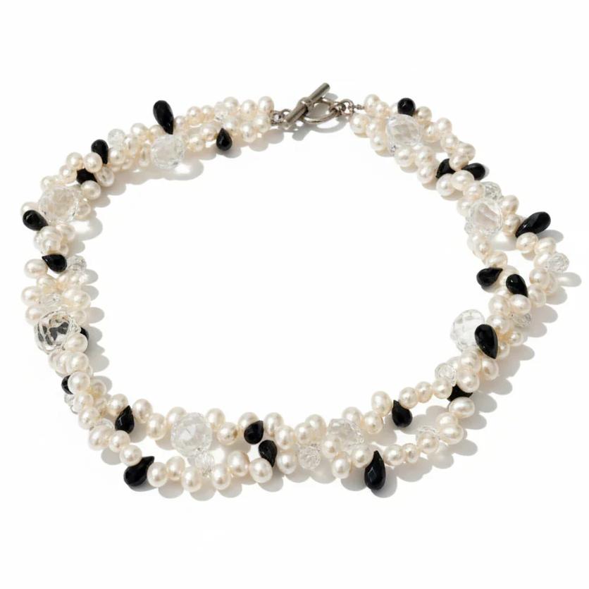 Freshwater Pearl and Stone Necklace