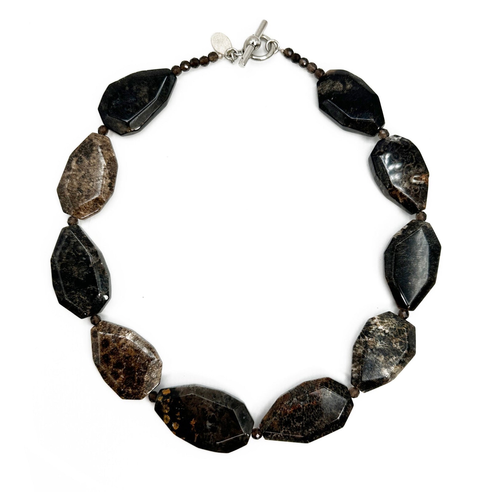 Faceted Smokey Quartz Statement Necklace