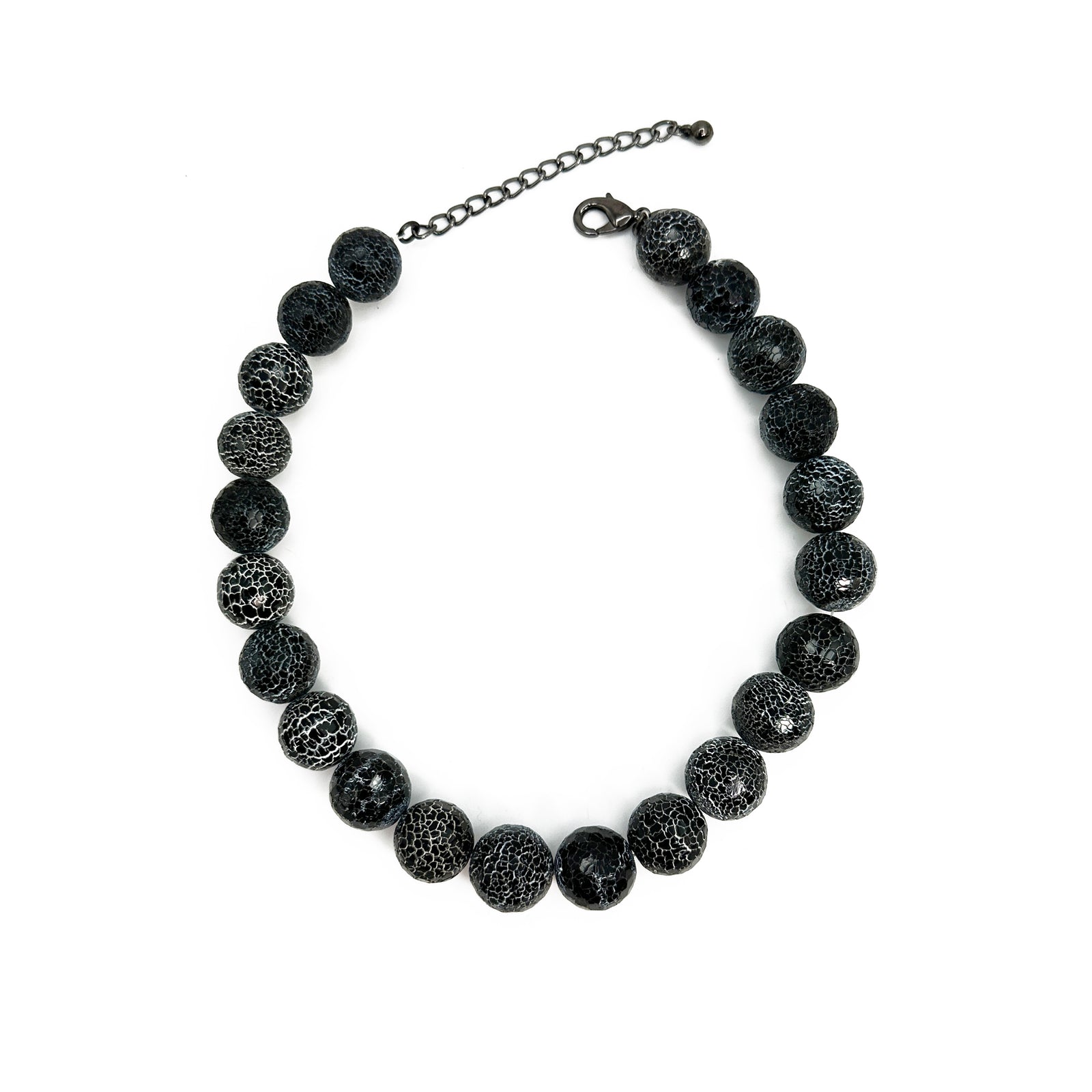 Black & White Crackle Stone Necklace | Erica Zap Designs