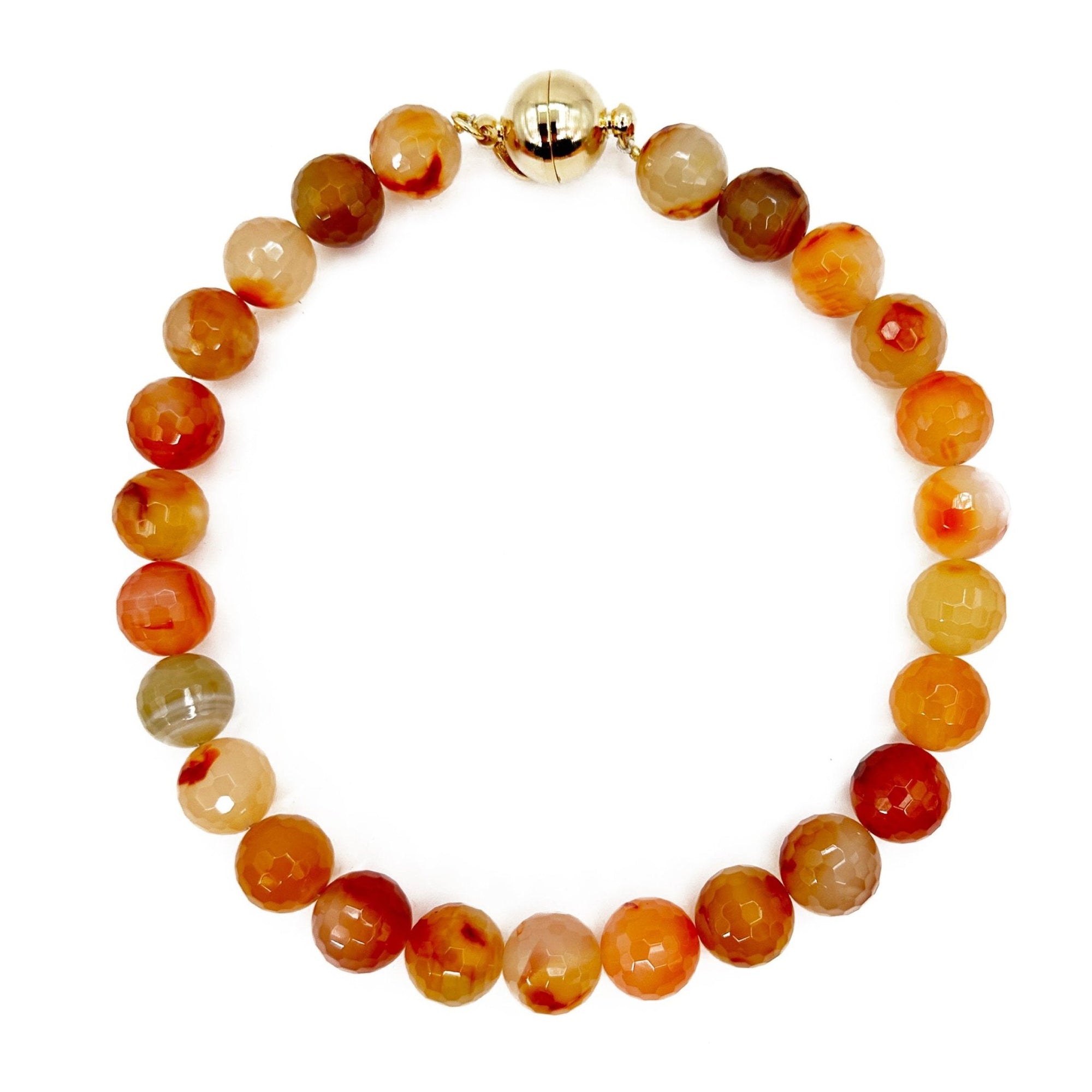 Large Faceted Carnelian Necklace