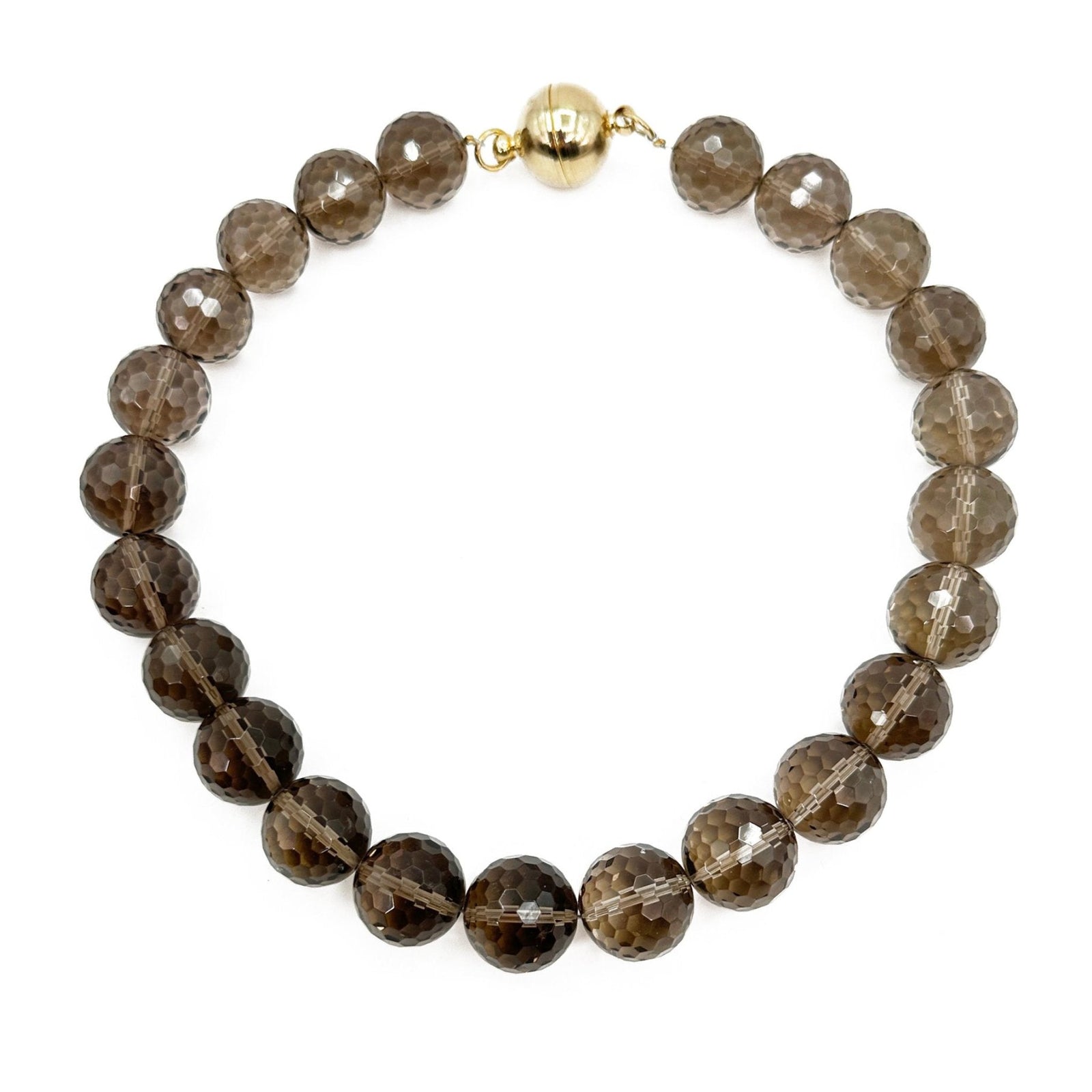 Large Faceted Smokey Quartz Necklace