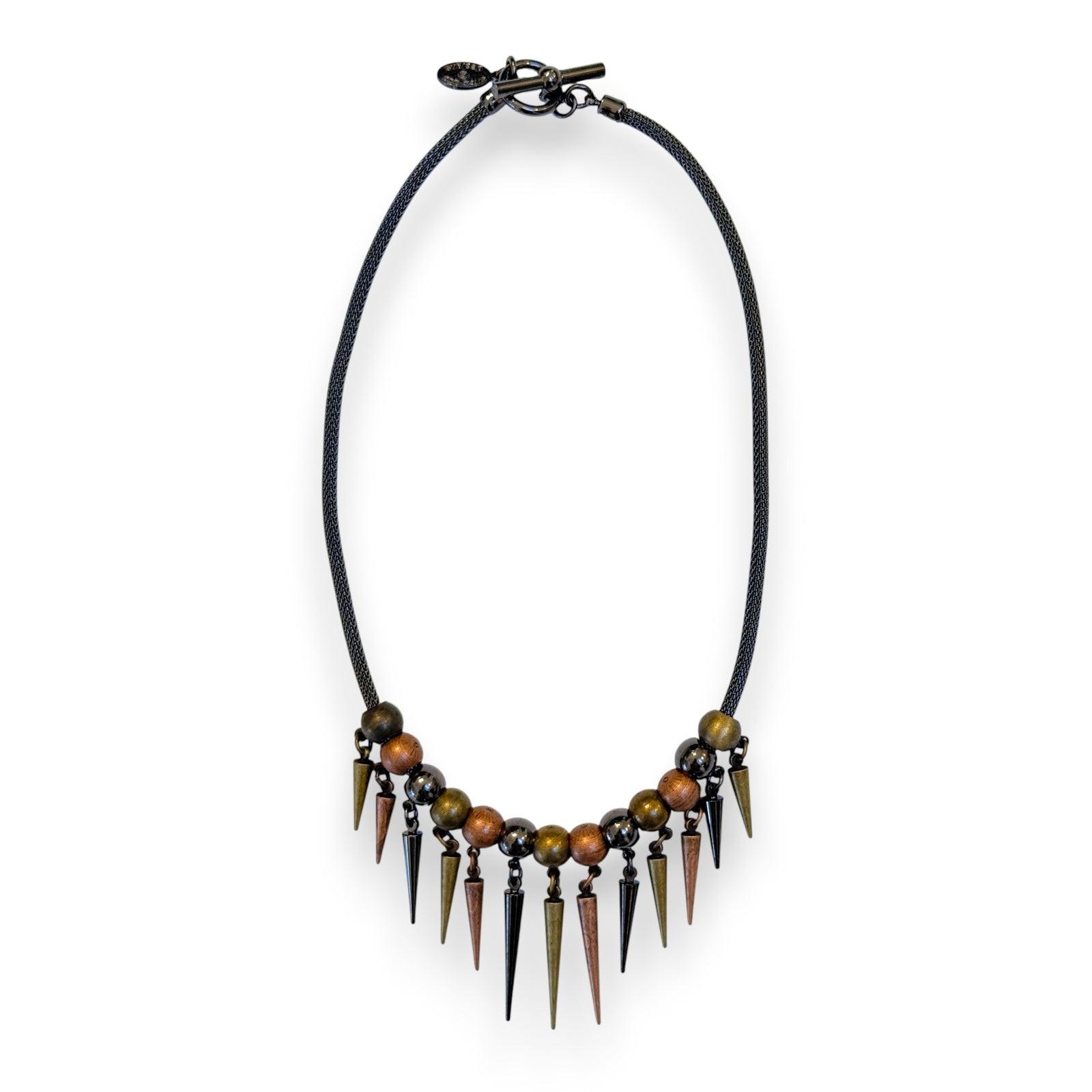 Spike Bib Mesh Necklace