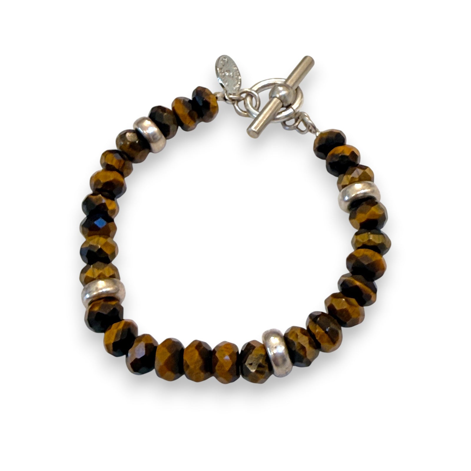 Cat's Eye & Sterling Bead Bracelet