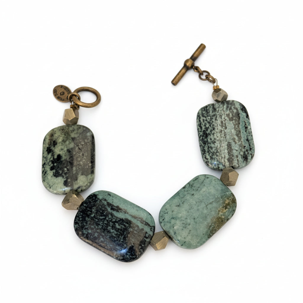 Jasper Gemstone Bead Bracelet