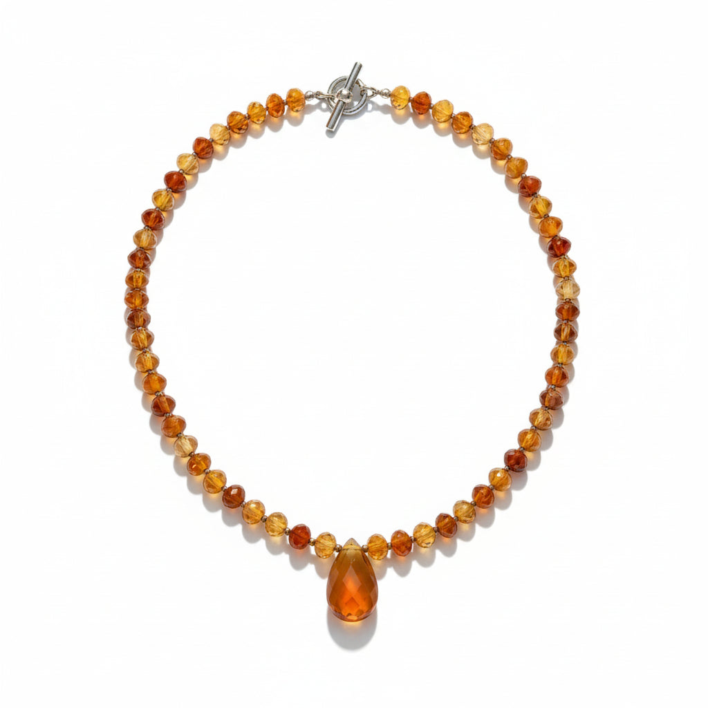 Faceted Carnelian Necklace