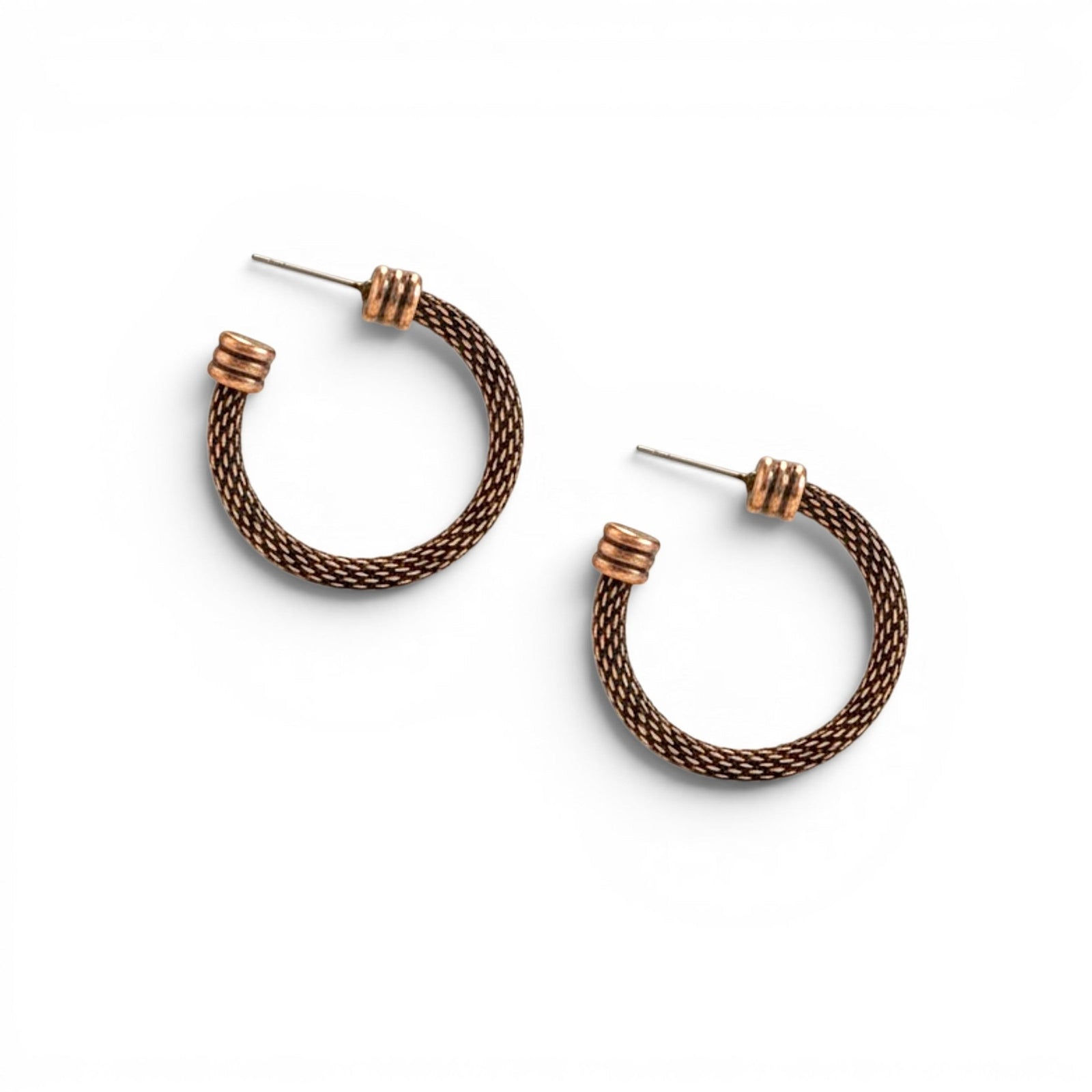 Small Mesh Hoop Earrings With Textured Detail | Erica Zap Designs