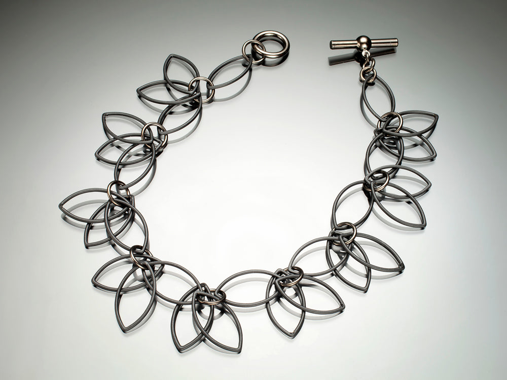 New Designs! Metal Teardrop Slice Necklace